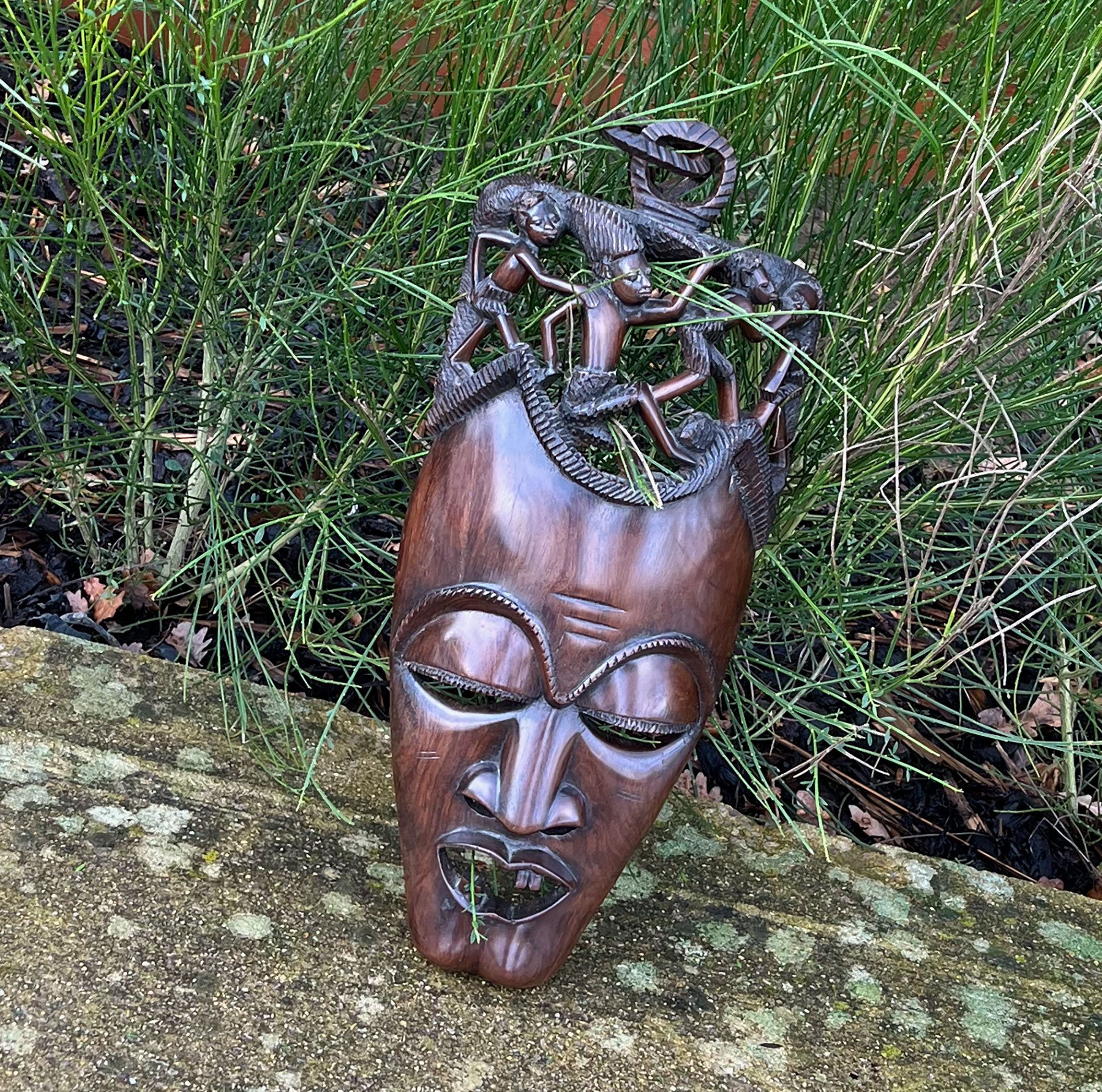 Carved wood masks