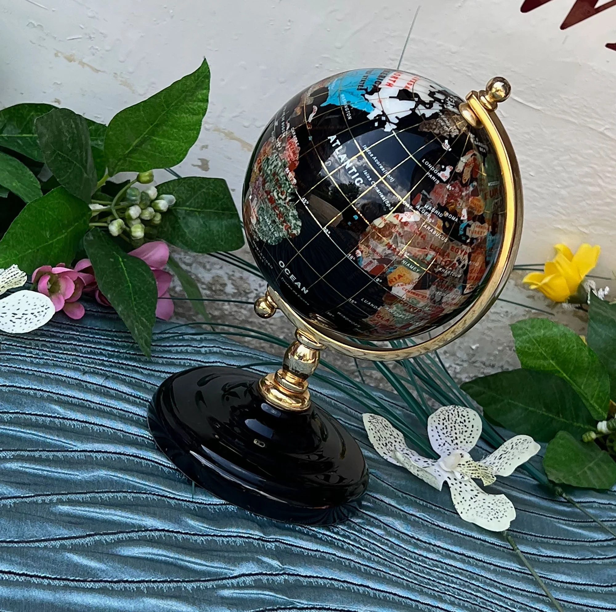Semi Precious Stones Globe