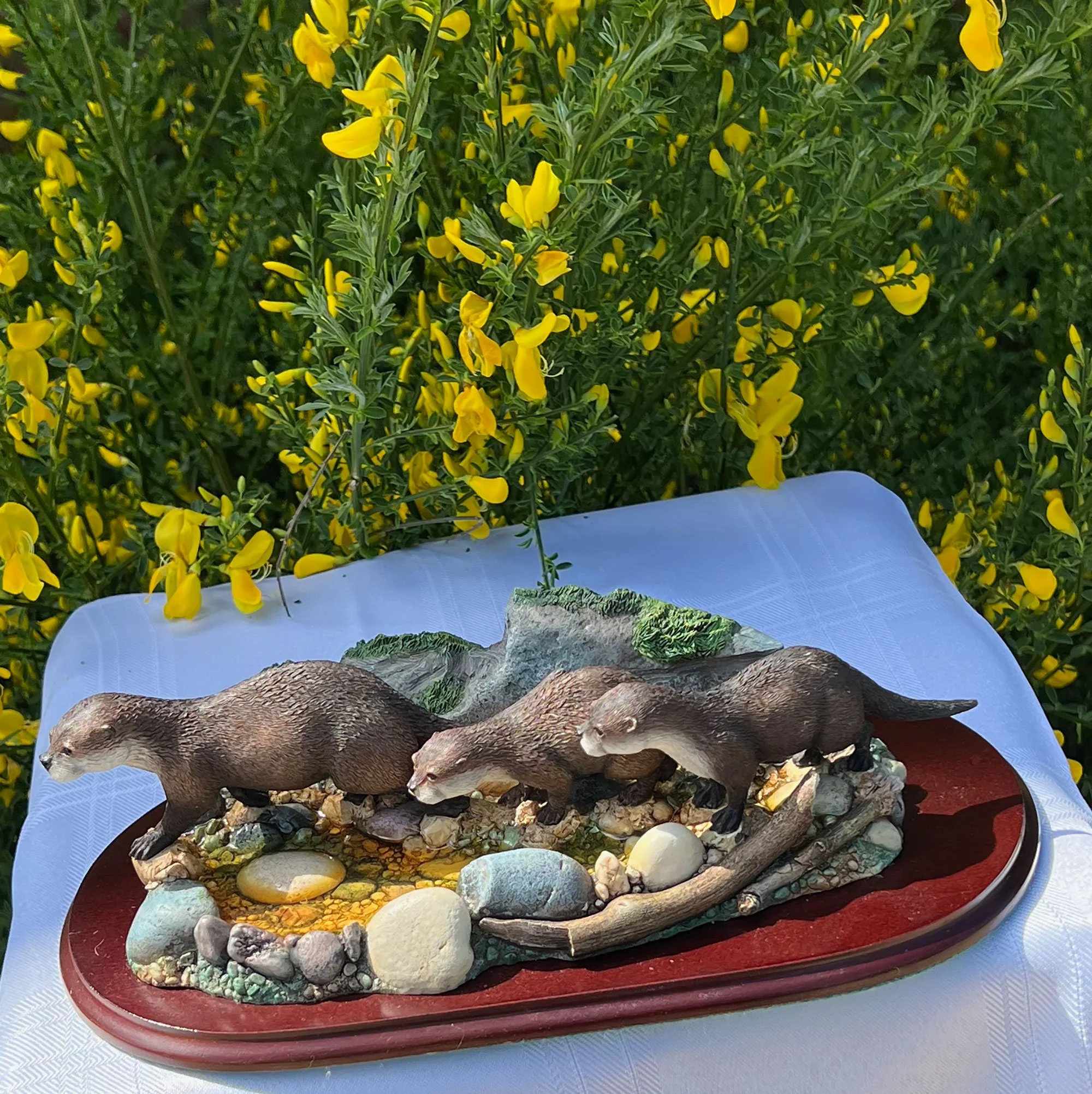 Otter Family Riverside Ornament