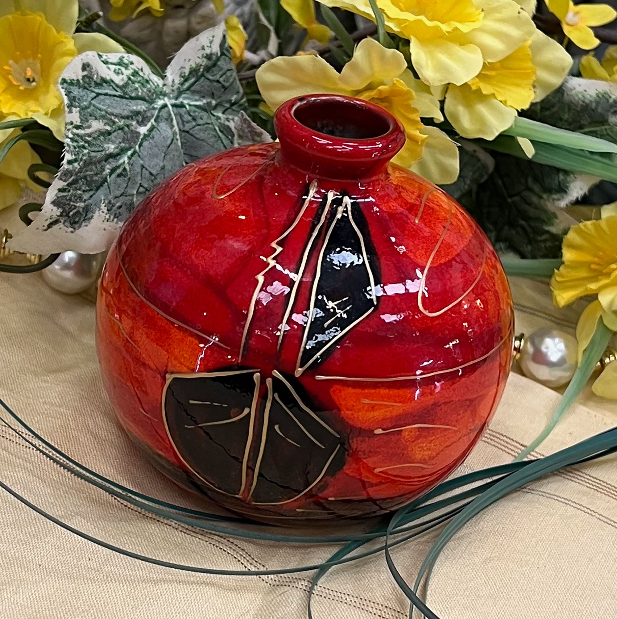 Anita Harris Signed Vase 'Sailing Home'