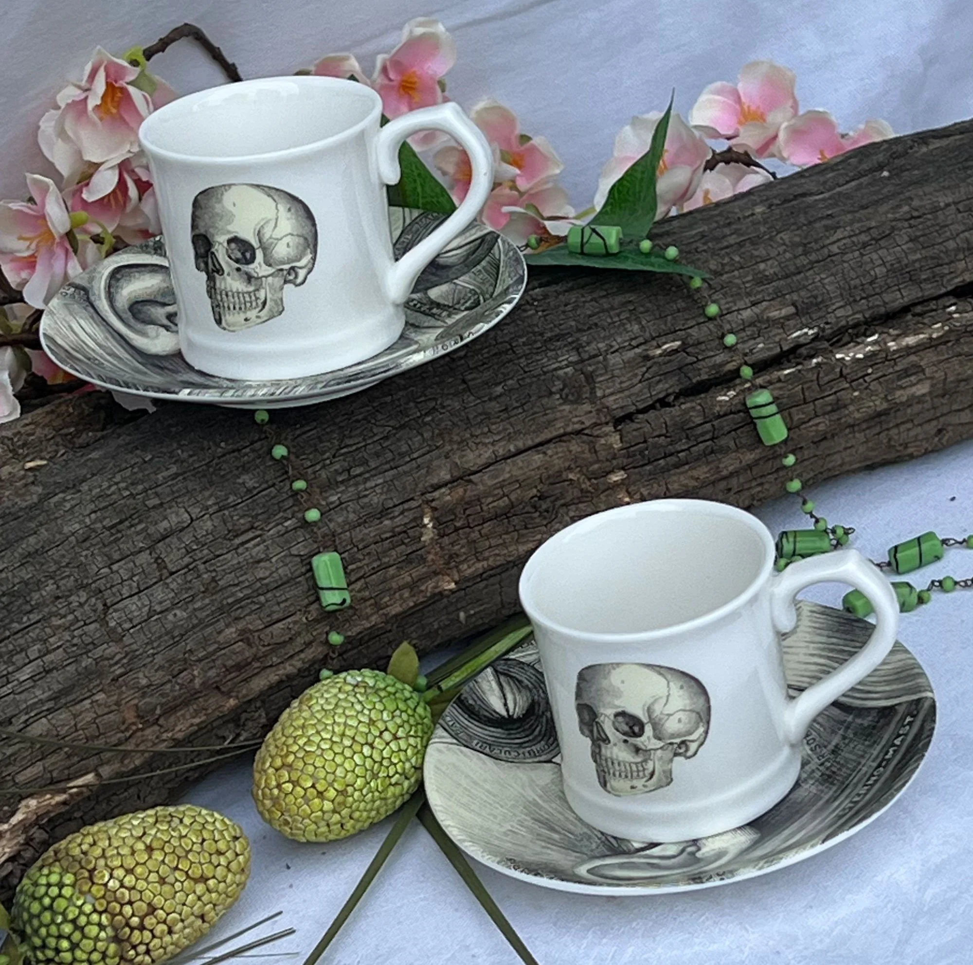 Skull and anatomy design coffee cups