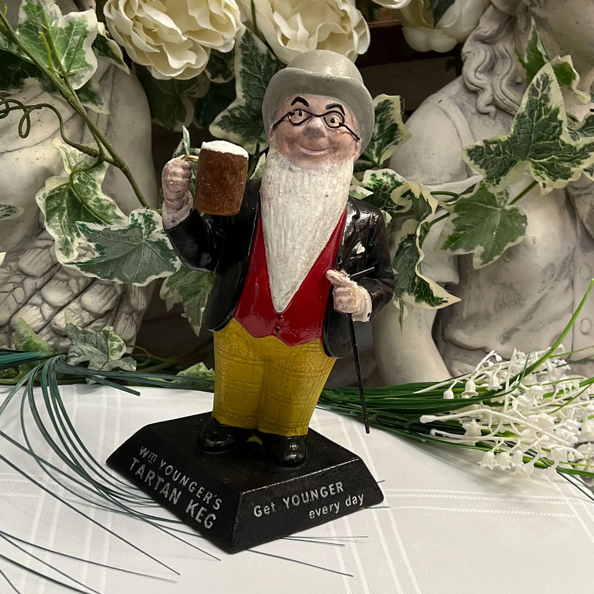 Youngers Tartan Keg advertising figure
