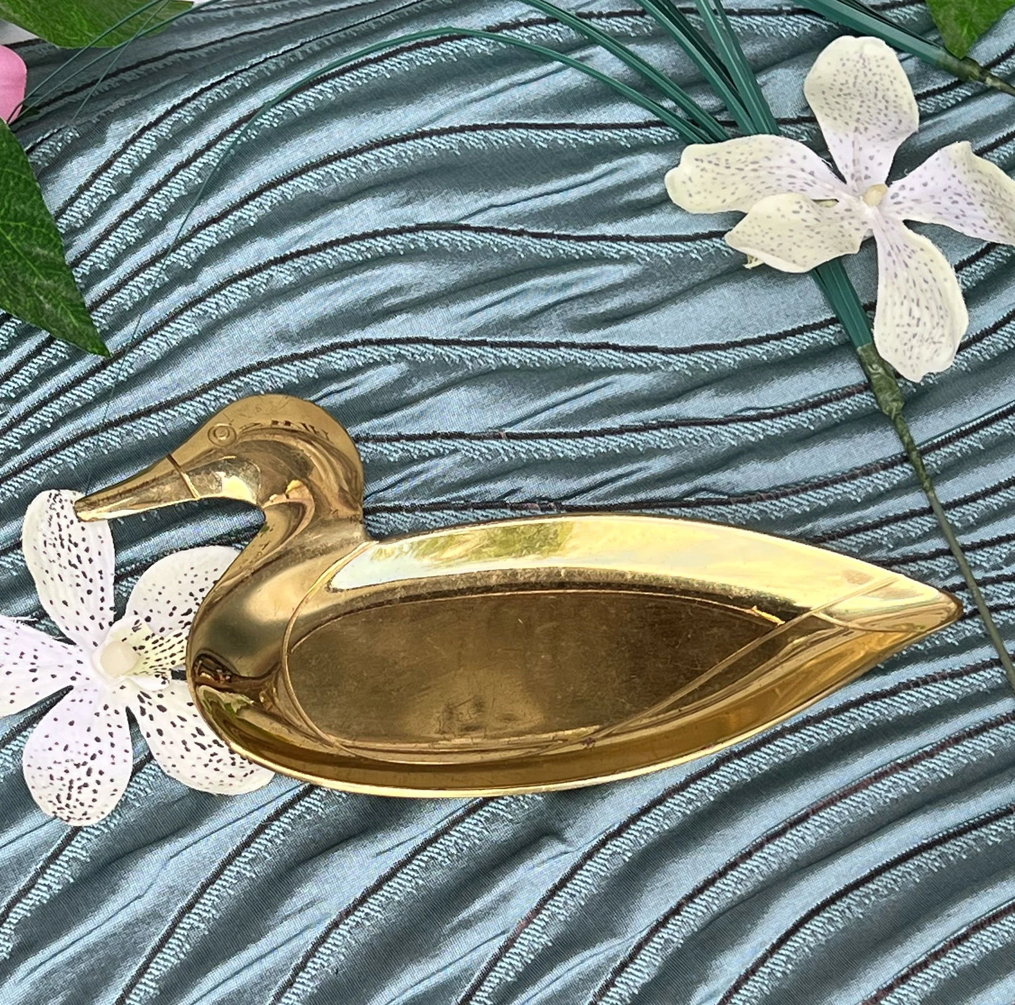 Brass Duck Trinket Dish
