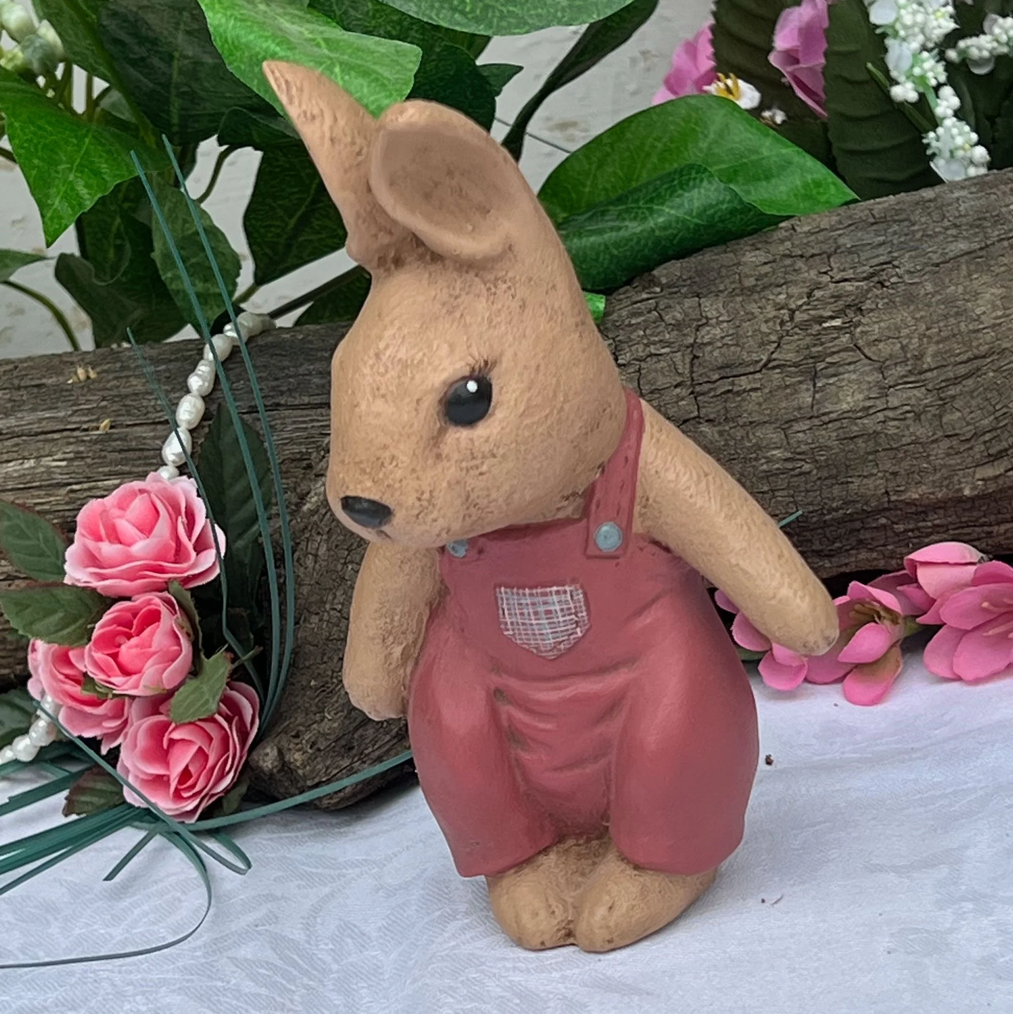 Ceramic Rabbit Wearing Pink