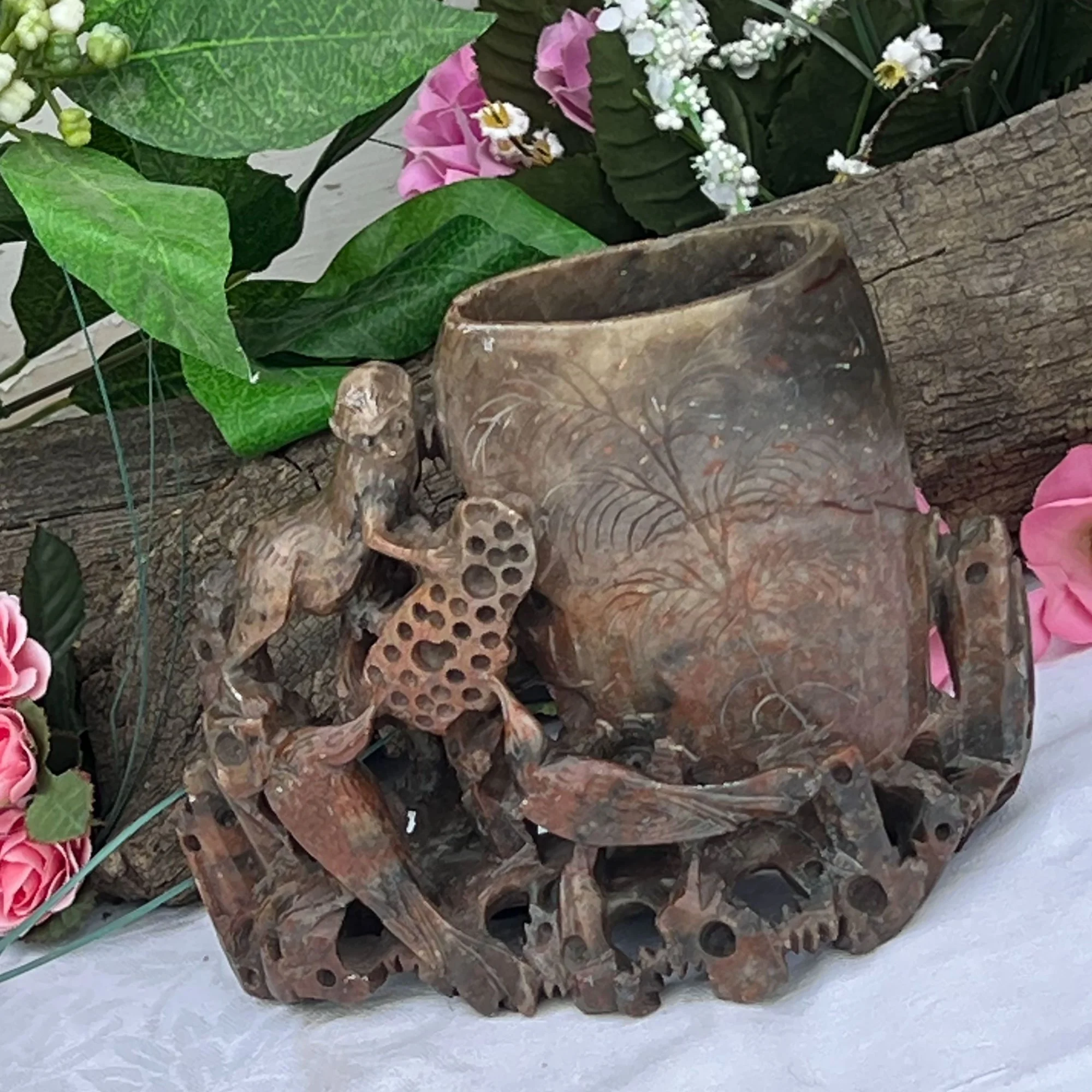 Soapstone Brush Pot