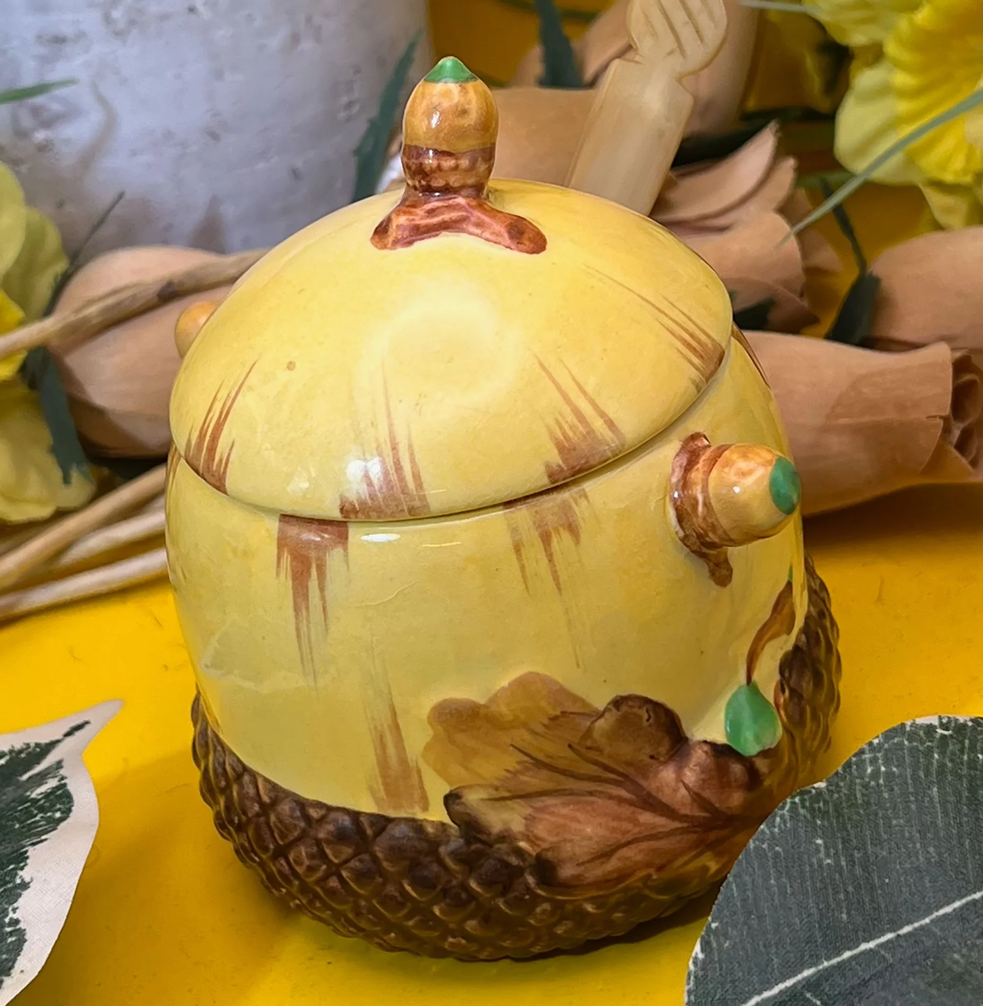 Burleigh Ware acorn preserve pot
