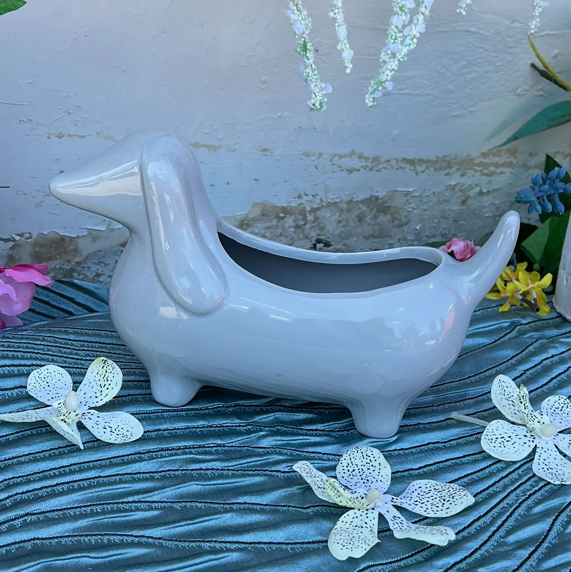 Dachshund Posy Vase