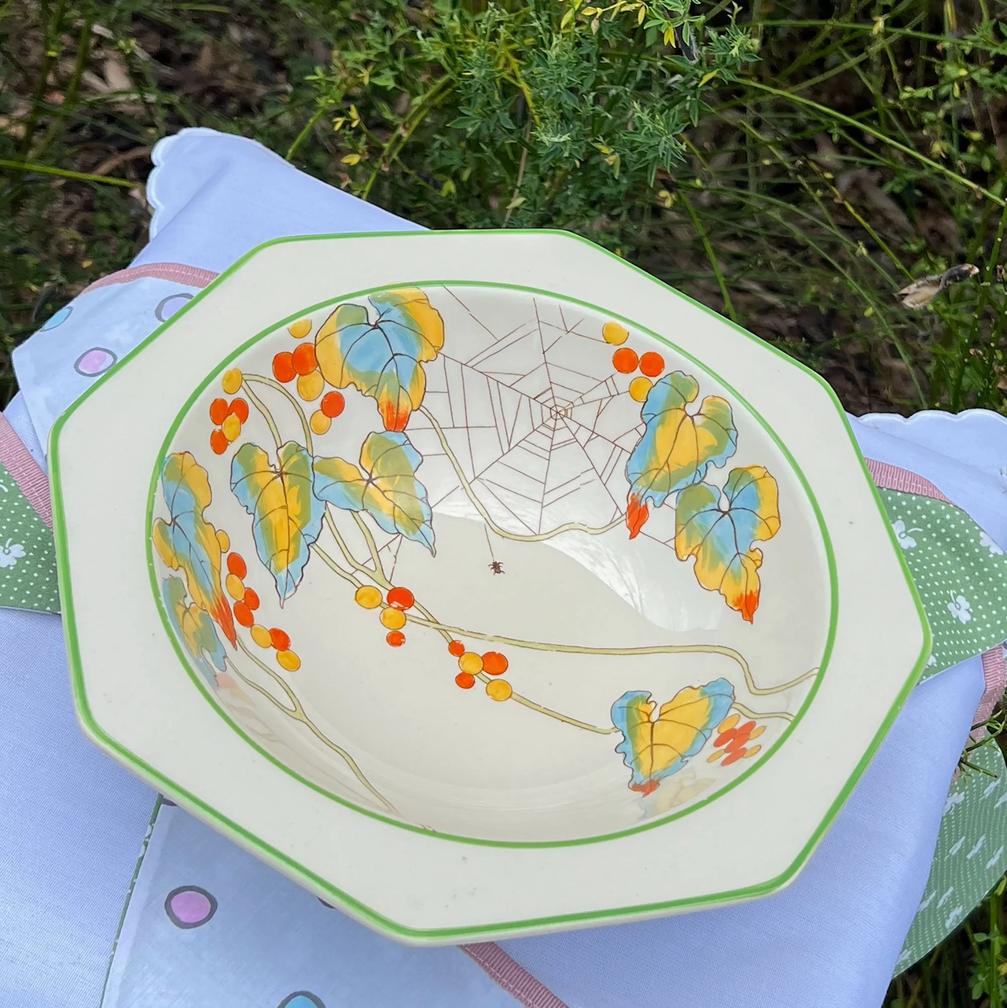 Art Deco Royal Doulton spider web dish