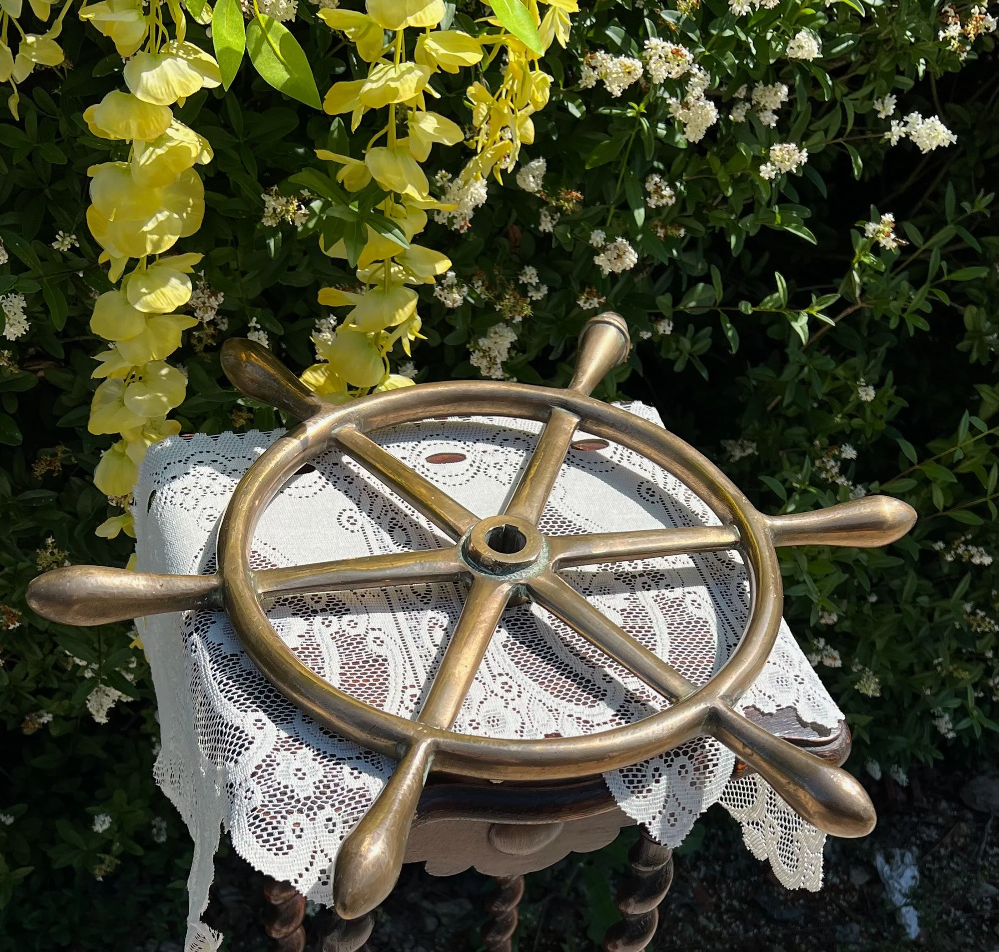 Brass ship wheel