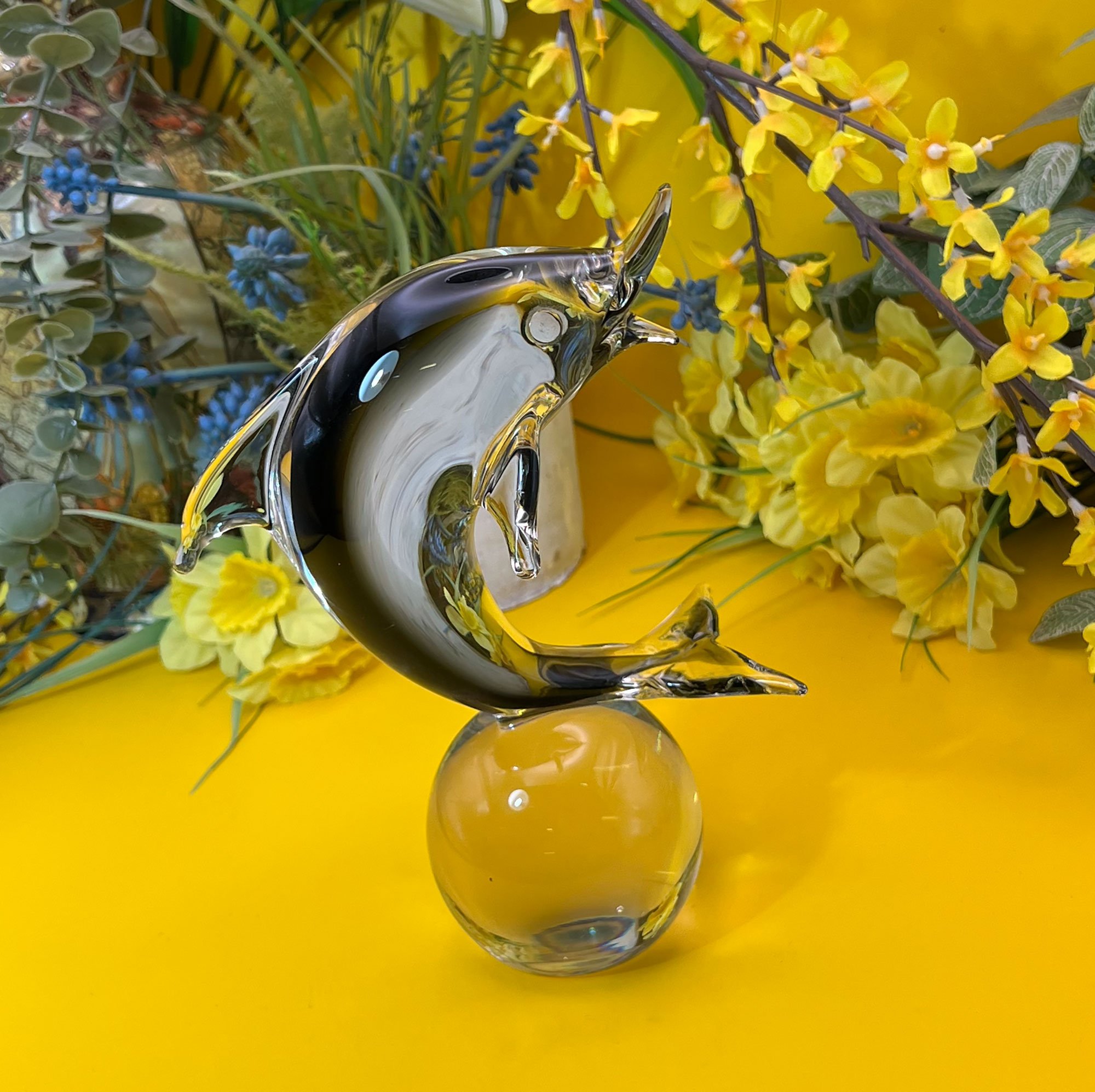 Glass dolphin Paperweight