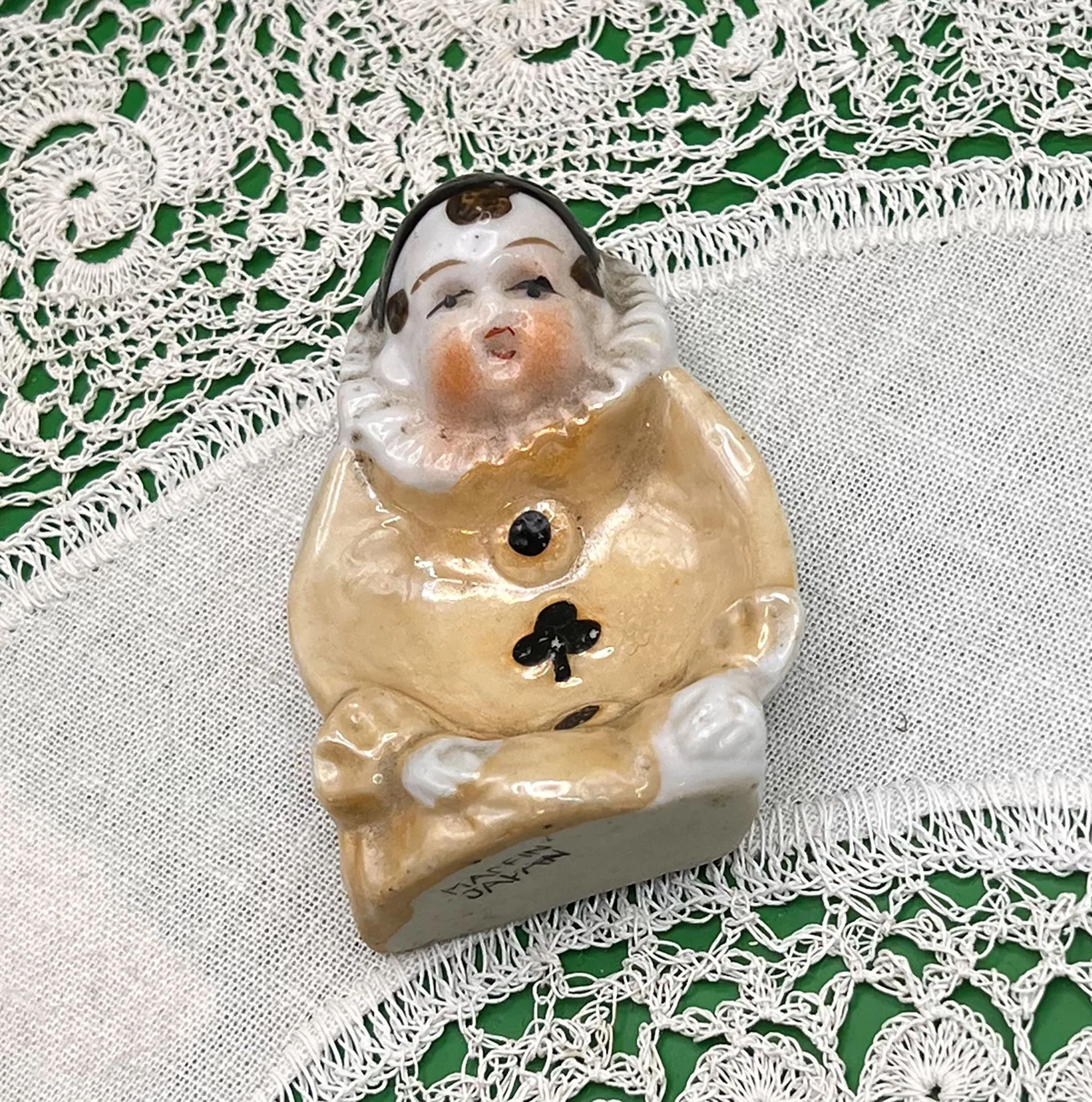 Japanese, china clown trinket dish