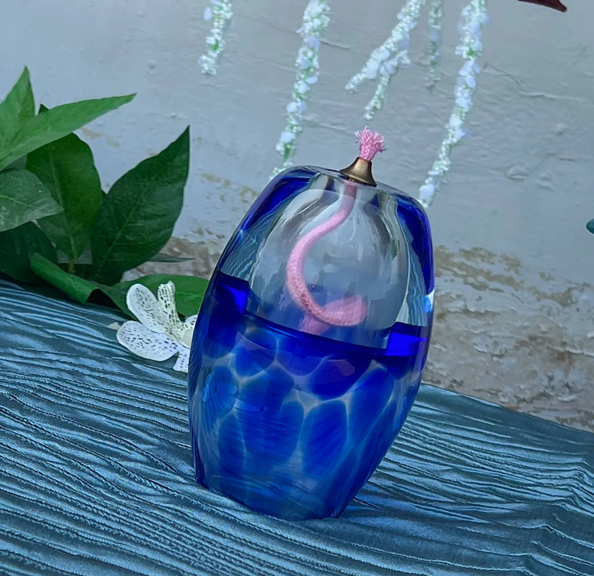 Blue Glass Oil Burner