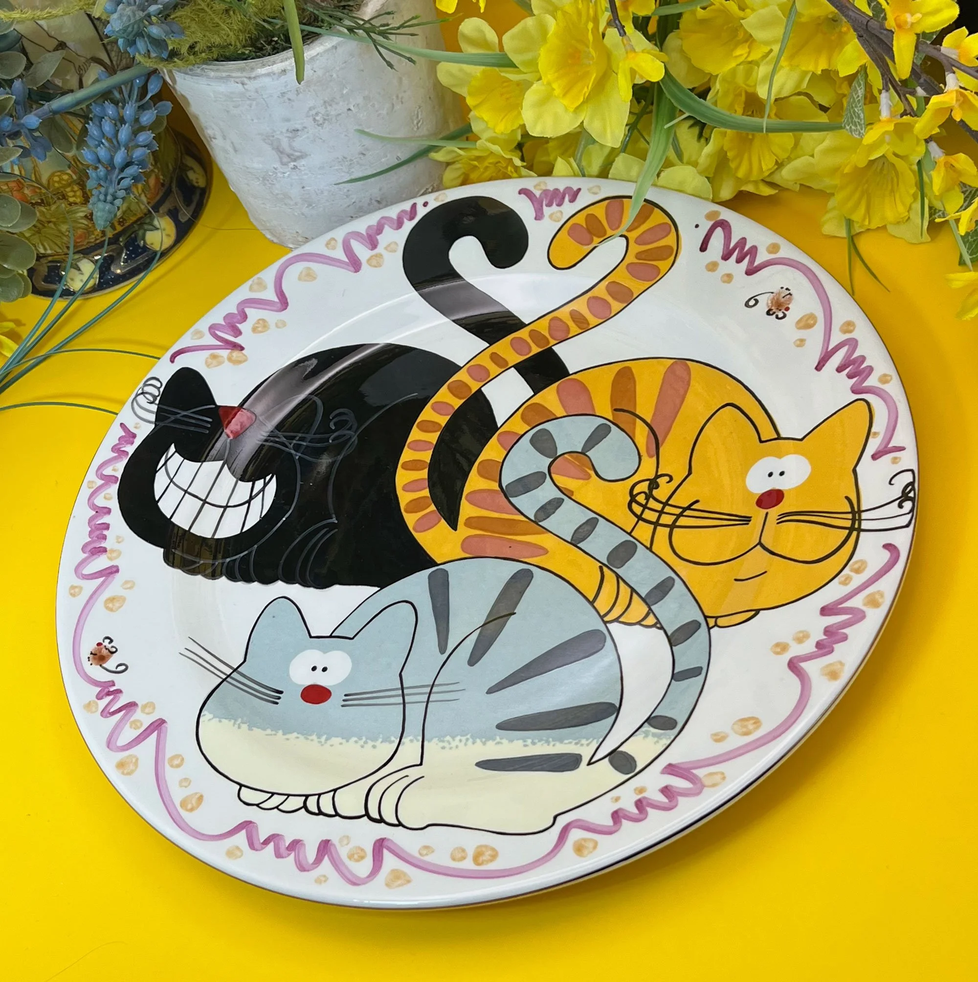 Karen Wheatley cat plate