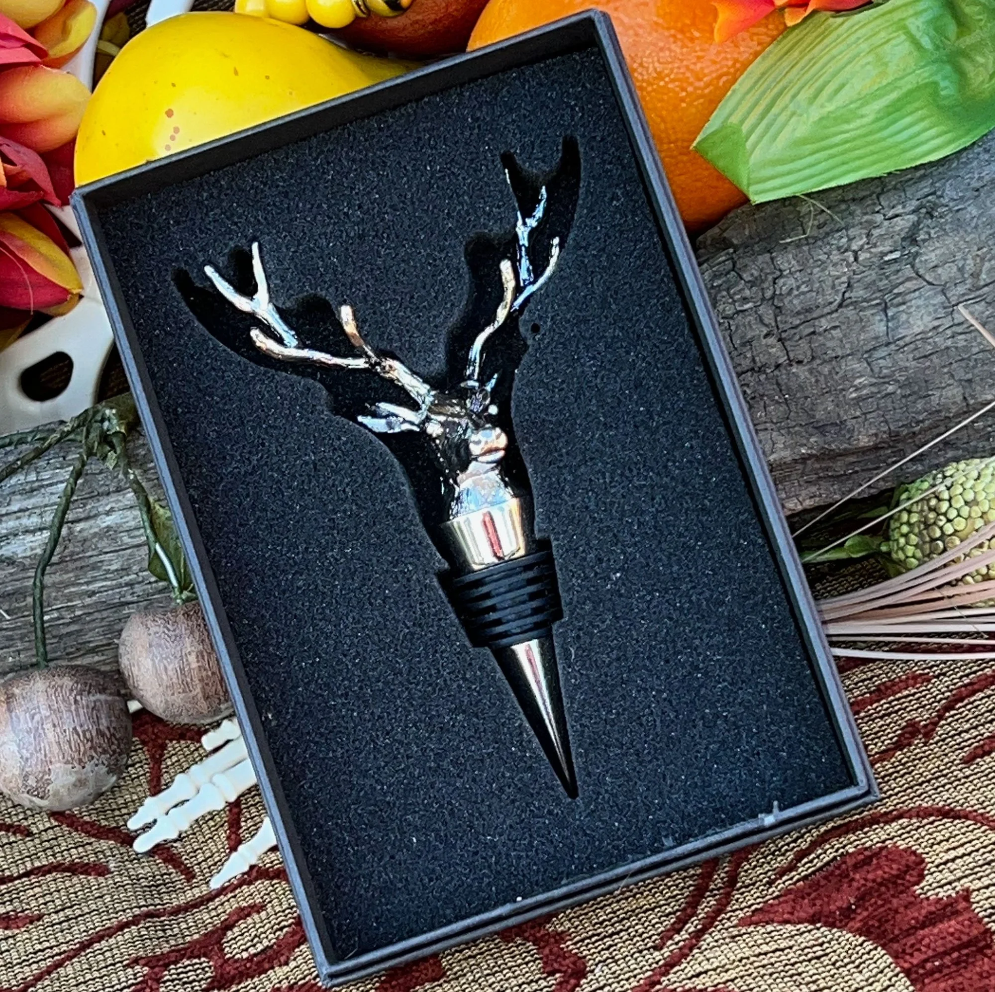 Stag Head Wine Bottle Stopper