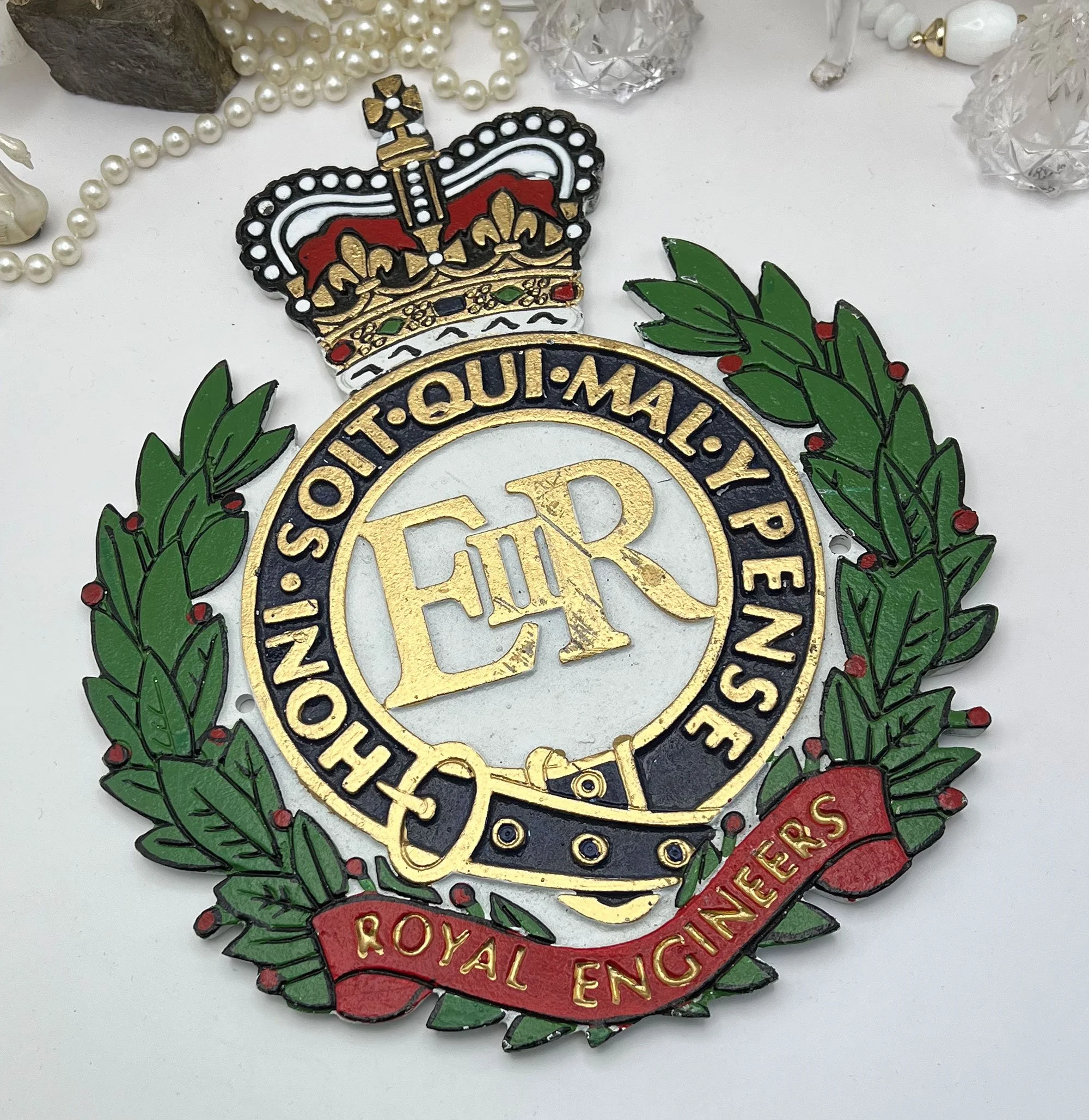 Cast iron, Royal Engineers wall plaque