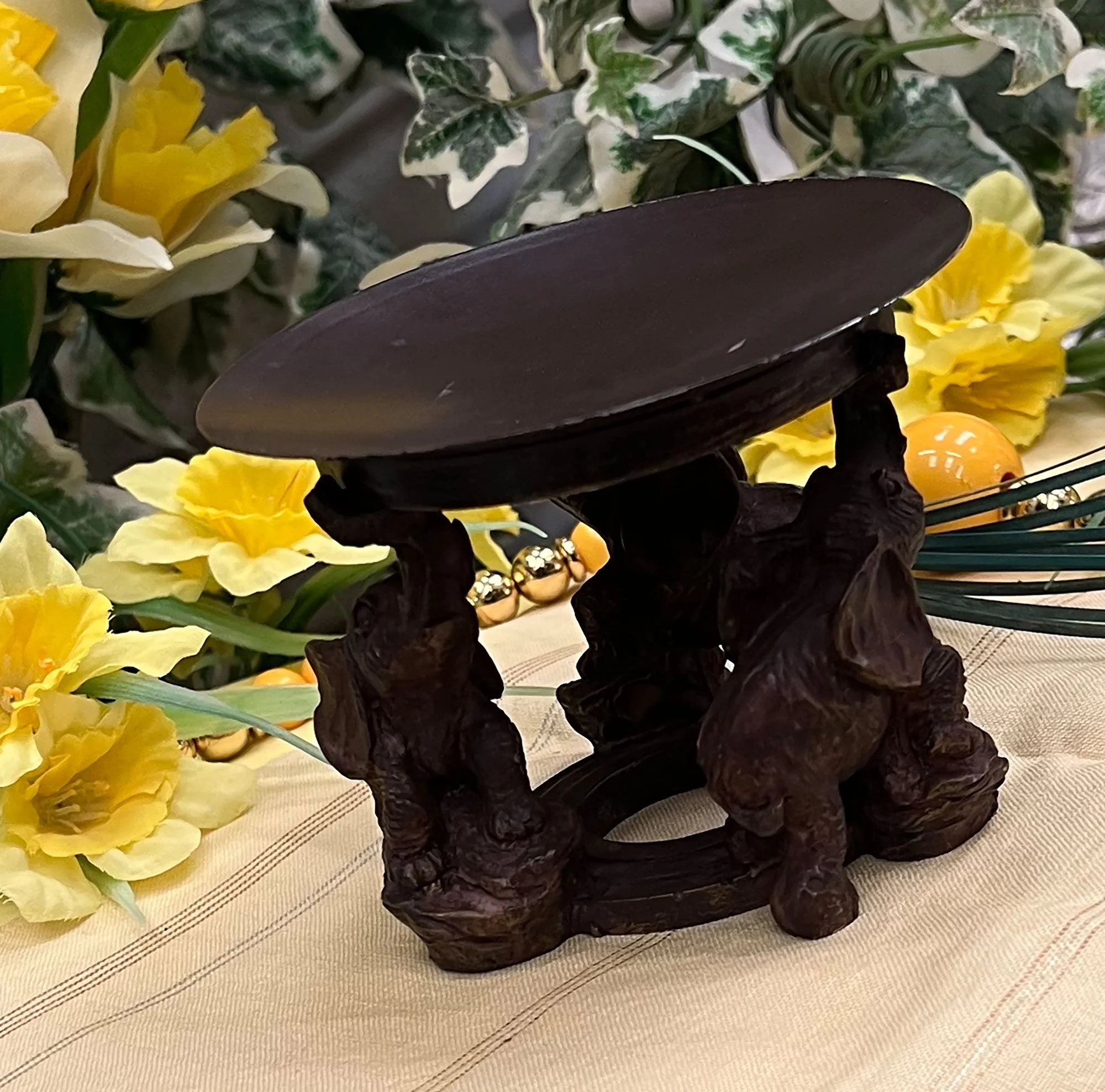 Elephant candle stand