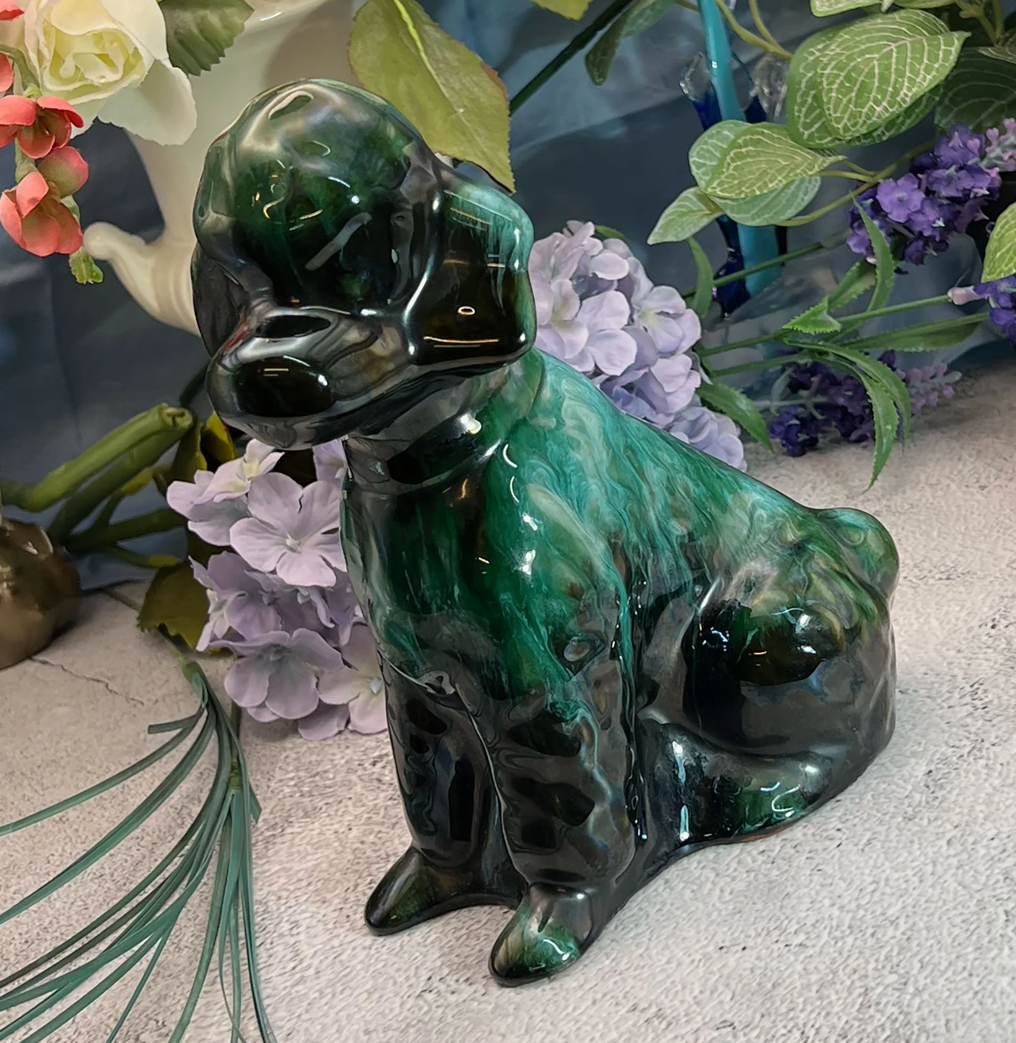 Blue Mountain Pottery poodle dog