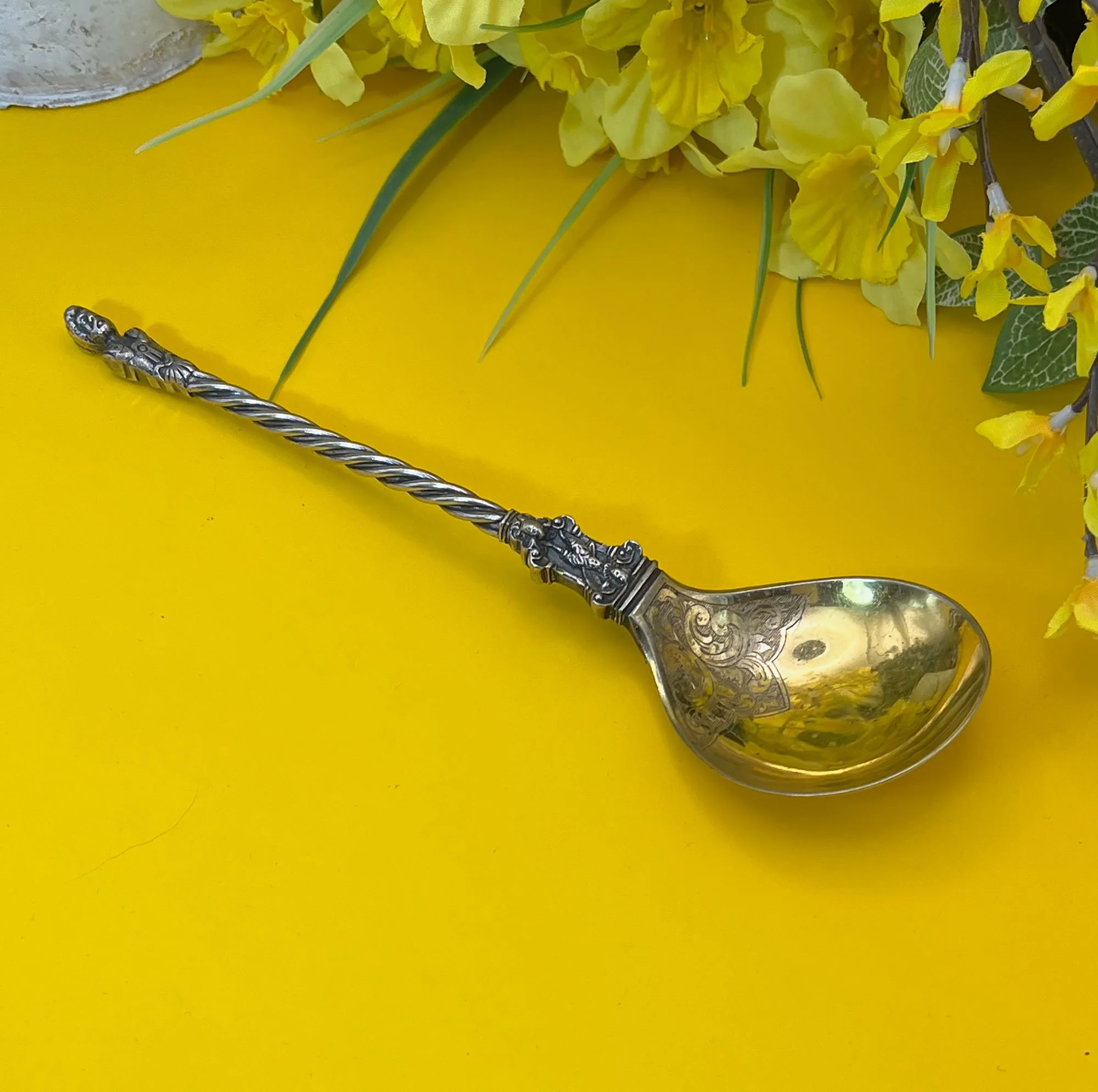 Brass and Metal Decorative Spoon