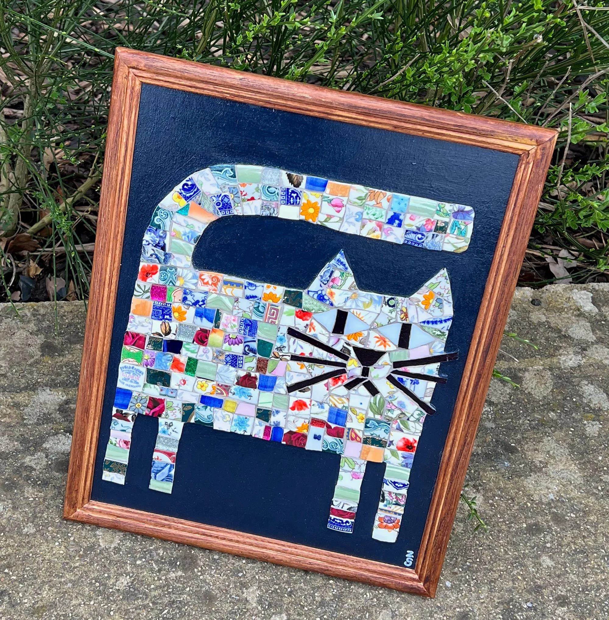 China Mosaic Cat Art