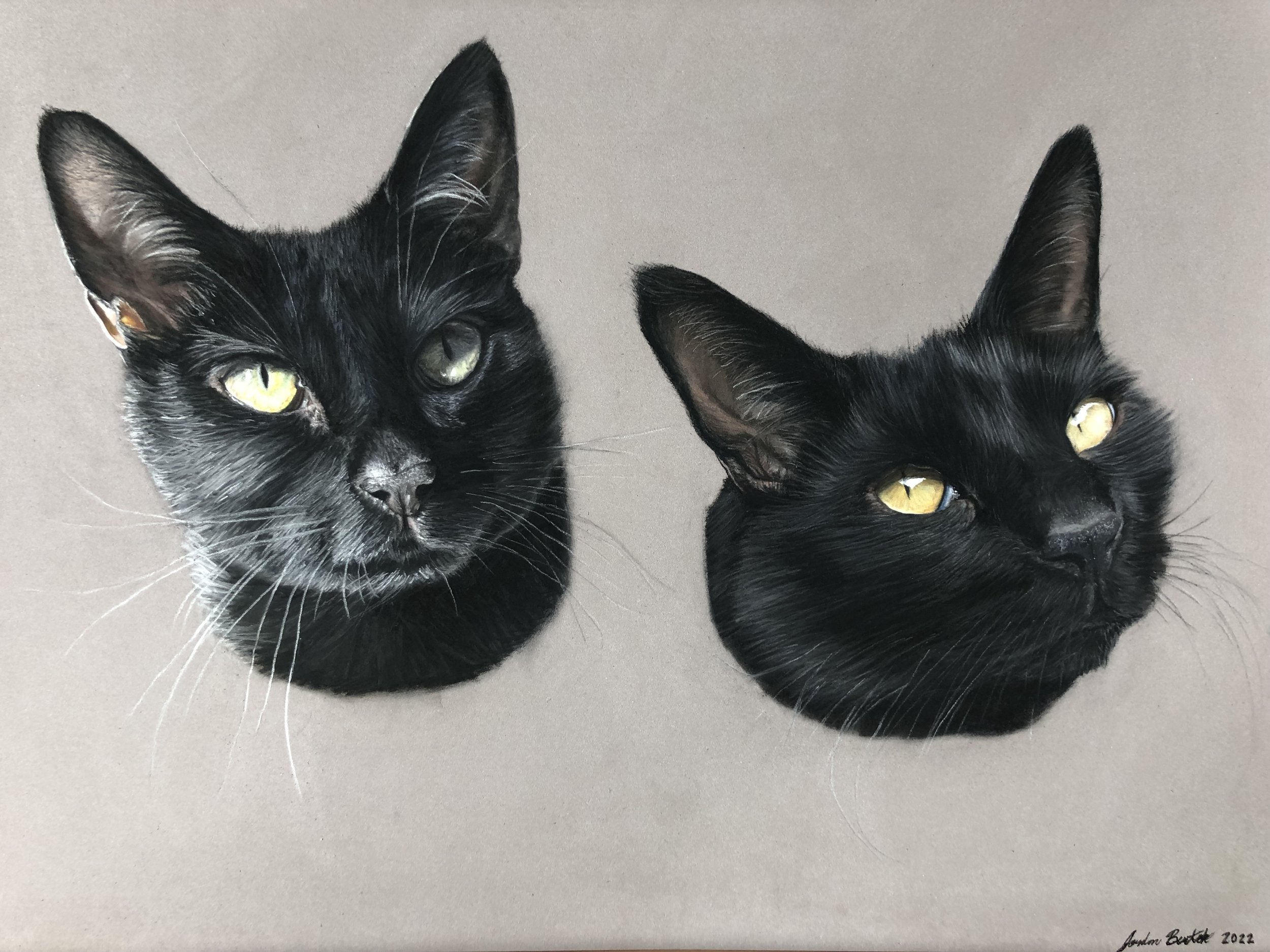 "Maxie & Teddy" - 12 x 16 inches, pastels