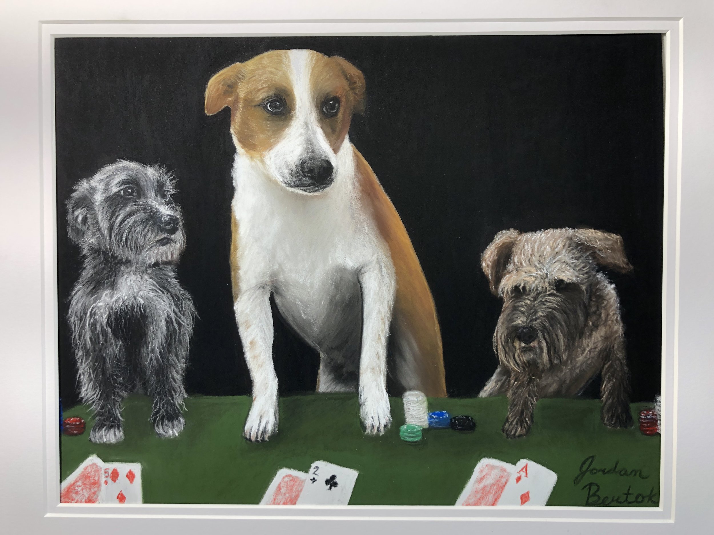 "Checkers, Dixie, & Kooper" - 11 x 14 inches, pastels