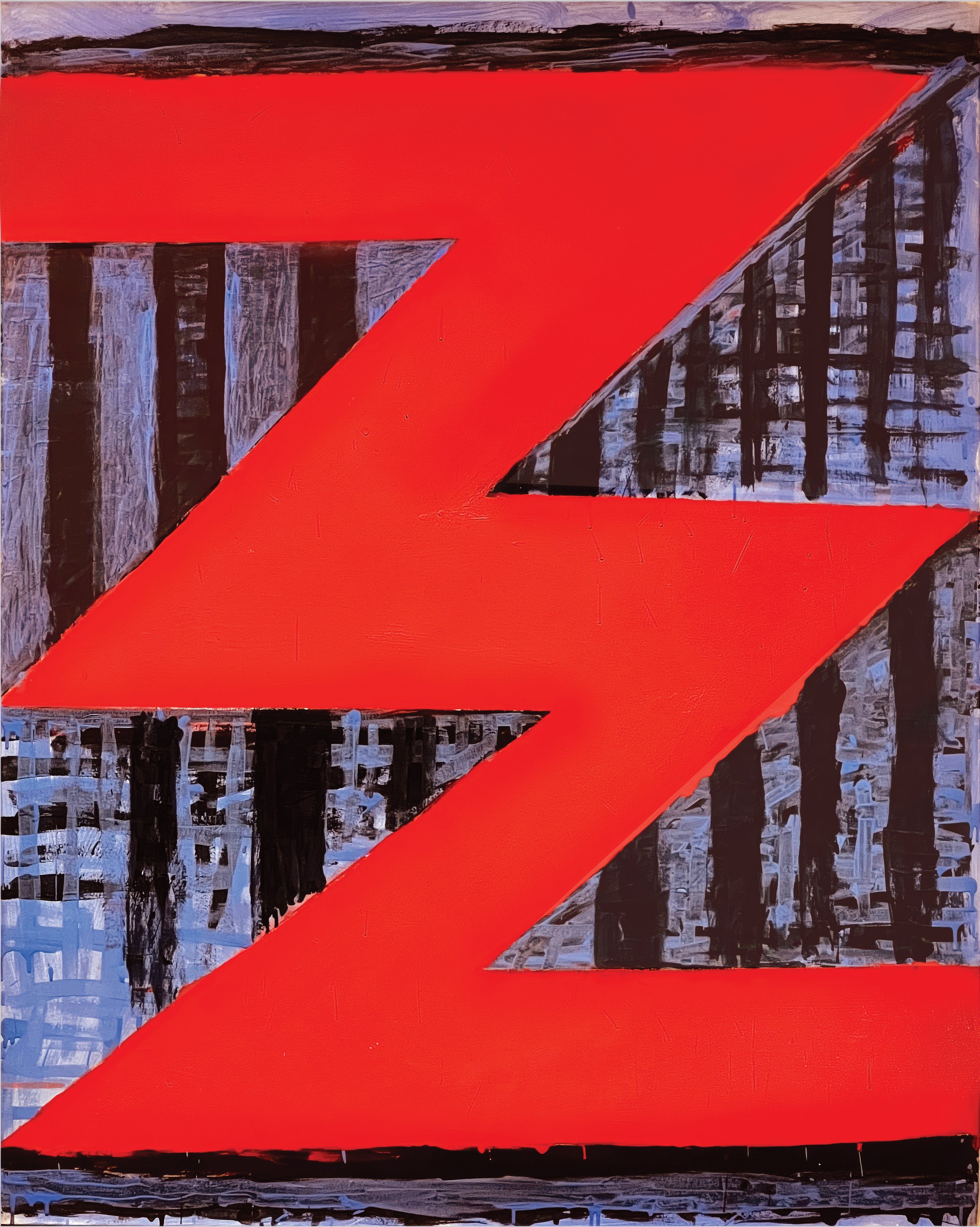 "Red Kicker," 1985, Acrylic on canvas, 60 x 48 inches