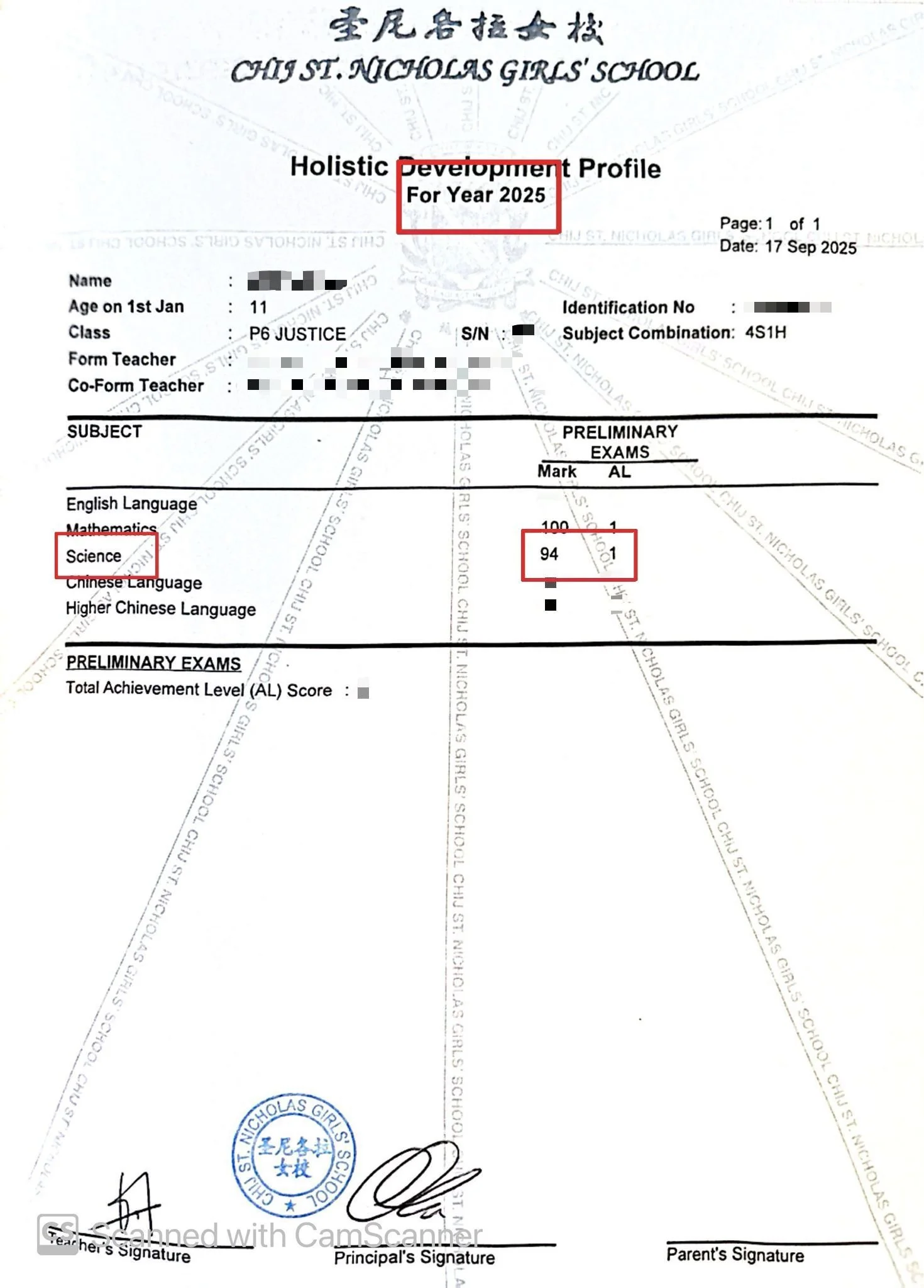 SNGS P6 Science prelim exam 94% AL1 score via F9 to A1 Academy LEAP PSLE science answering technique framework