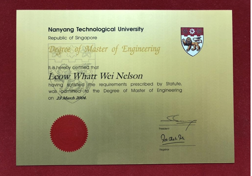 DEGREE OF MASTER OF ENGINEERING