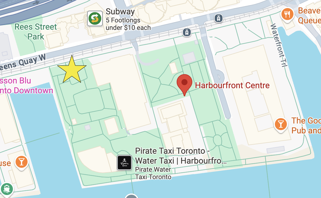 Map of the Harbourfront Centre