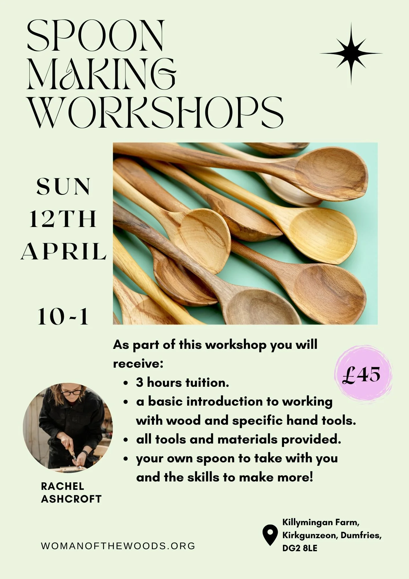 Spoon Making Workshop Sun 12th April 10-1