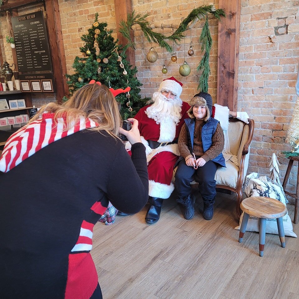 Santa is all busy with kiddos in the cafe!!!

Today till 4pm and Tomorrow 11 to 3pm!!!
Walk Ins Welcome