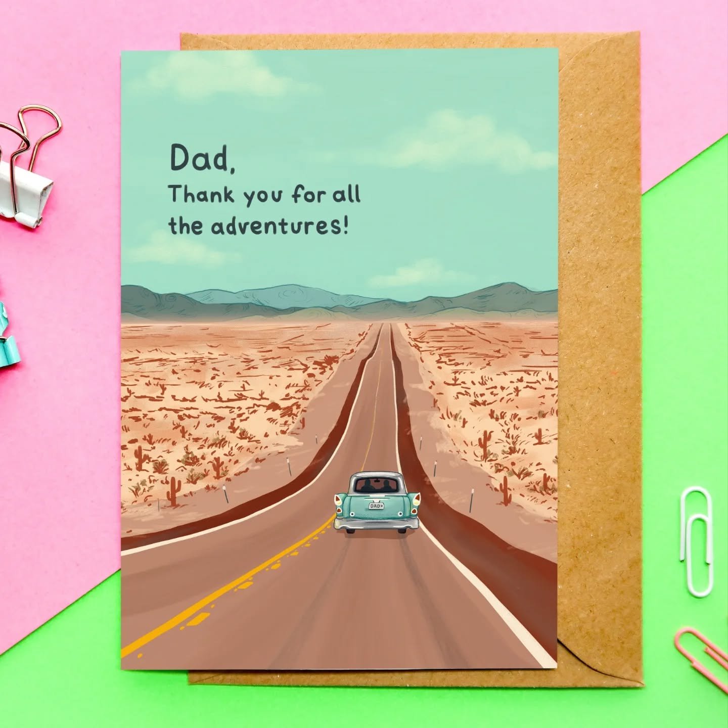 Have you got your Father's Day card yet? ✨️

There's still time to grab a last minute card from me today at NQ, next Saturday in Preston or online 🫶🏻

I have this new (and also slightly last minute) desert design this year for all the adventurous D