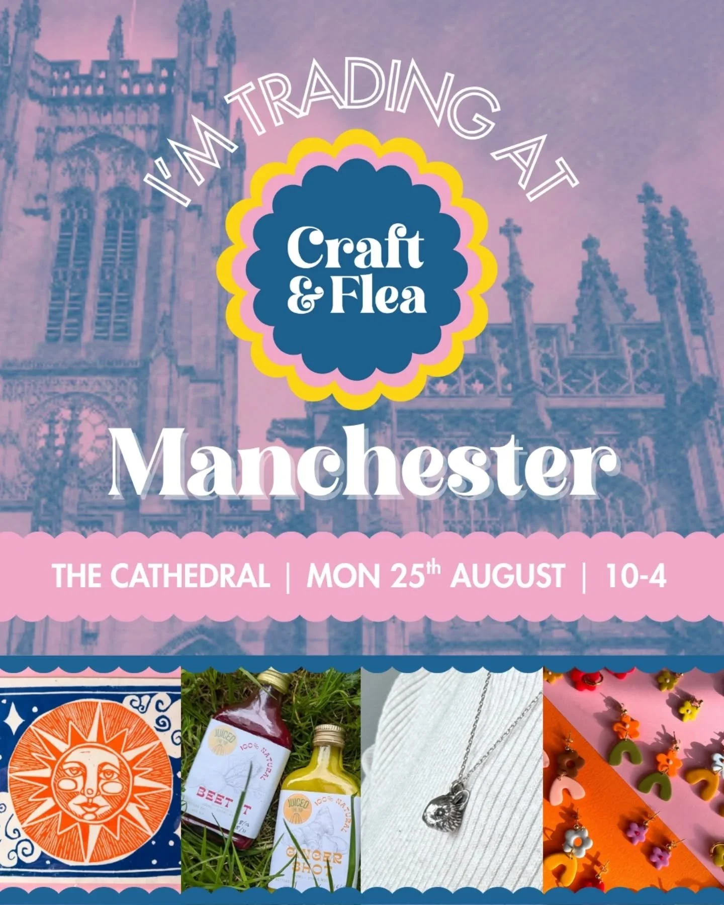 Back in Manchester for what feels like the first time in agesss tomorrow! 🐝

I'll be at the Craft &amp; Flea market inside the Cathedral from 10am-4pm with many other amazing traders 🎨

I've had a super busy few days in Stratford, but I was so thri