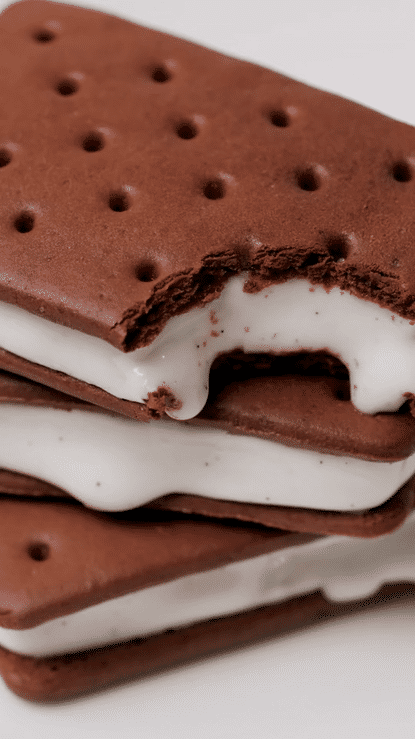  Ice cream sandwich close up food photography CPG frozen dessert brand 