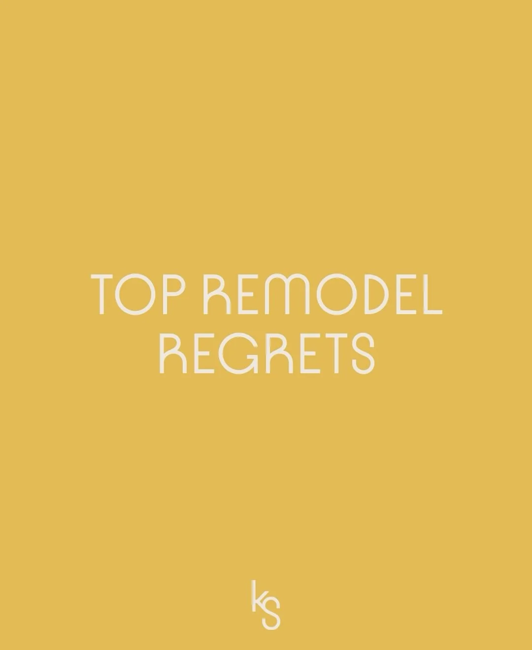 We hear these regrets all the time &hellip;usually after the dust has settled!

😬&nbsp;Choosing trends over function.

😬&nbsp;Not planning storage early enough.

😬&nbsp;Underestimating timelines.

😬&nbsp;Hiring a team that wasn&rsquo;t aligned.

