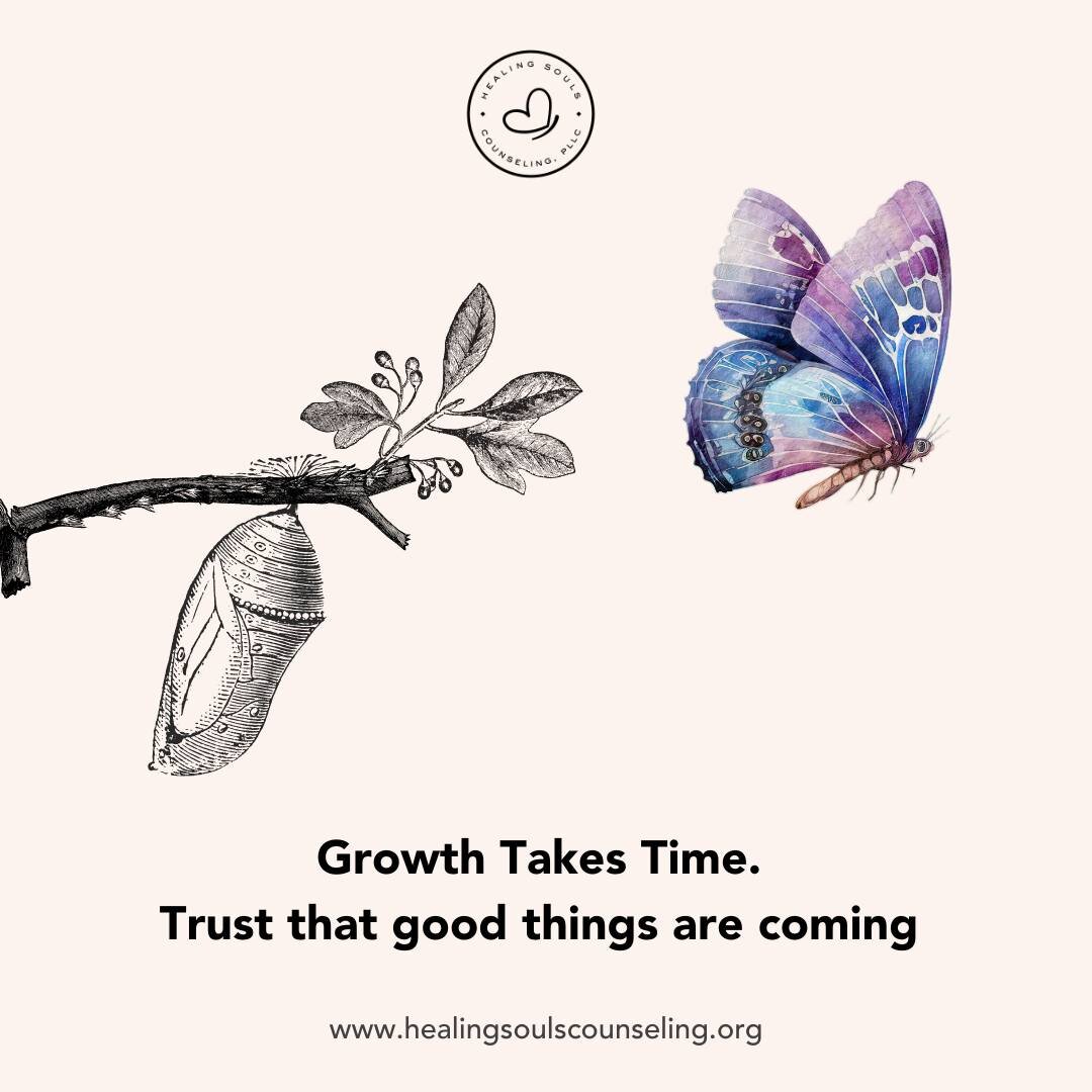 Growth takes time! Trust that good things are coming! 

 #HealingSoulsCounseling #counseling #therapistsofinstagram #instatherapist #mentalhealth #mentalhealthtips #mentalhealthawareness #mentalhealthmatters #watherapist #washingtontherapist #washing