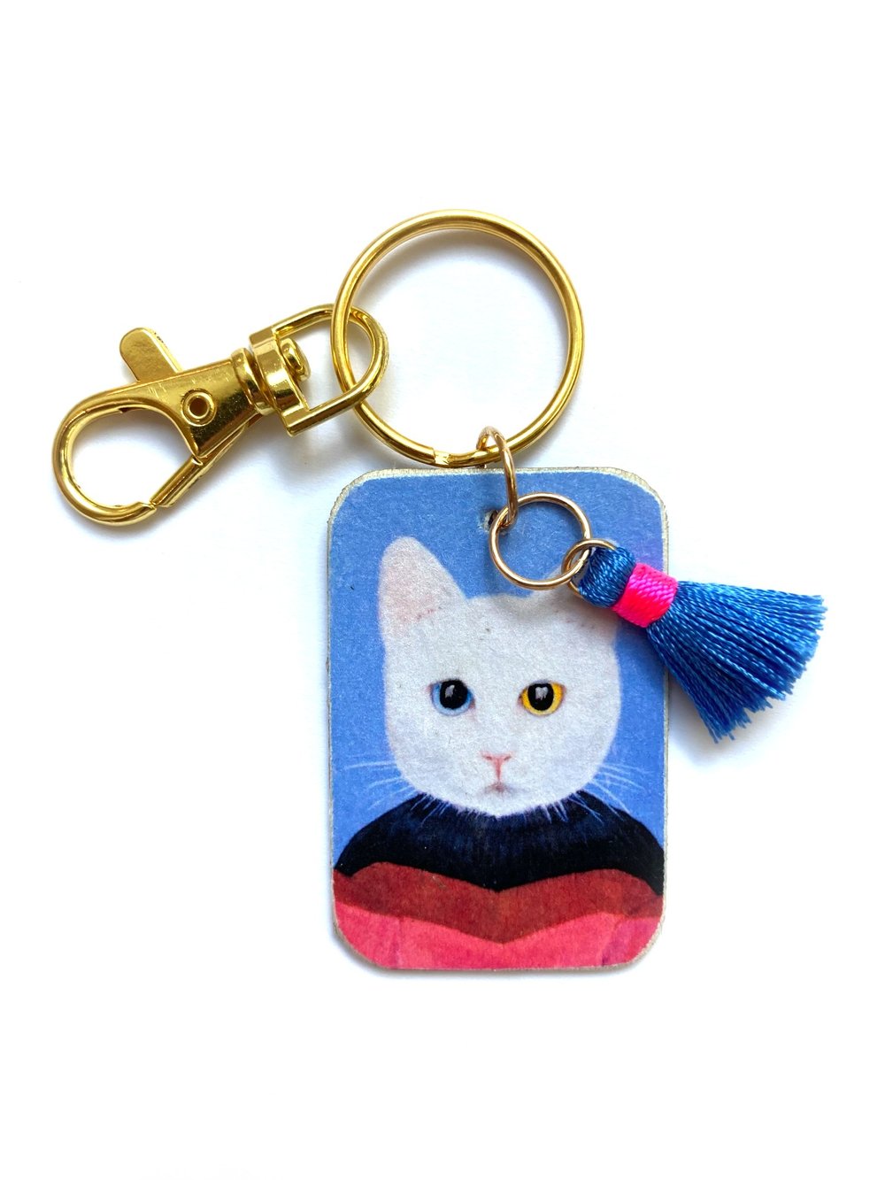 Adorable Handmade Cat Keychain — Roar Modern Studio & Shop