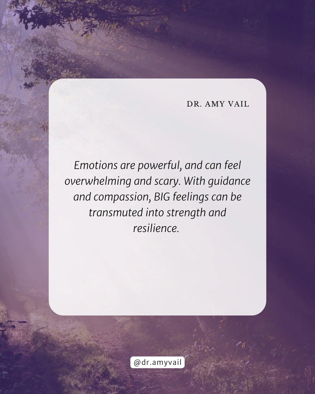 Big feelings don&rsquo;t have to result in an emotional breakdown. 💜 

With compassion and guidance, we can help teens transmute their overwhelming emotions into an awareness of their inner strength and resilience. ✨ 

#mentalhealthmatters #emotiona