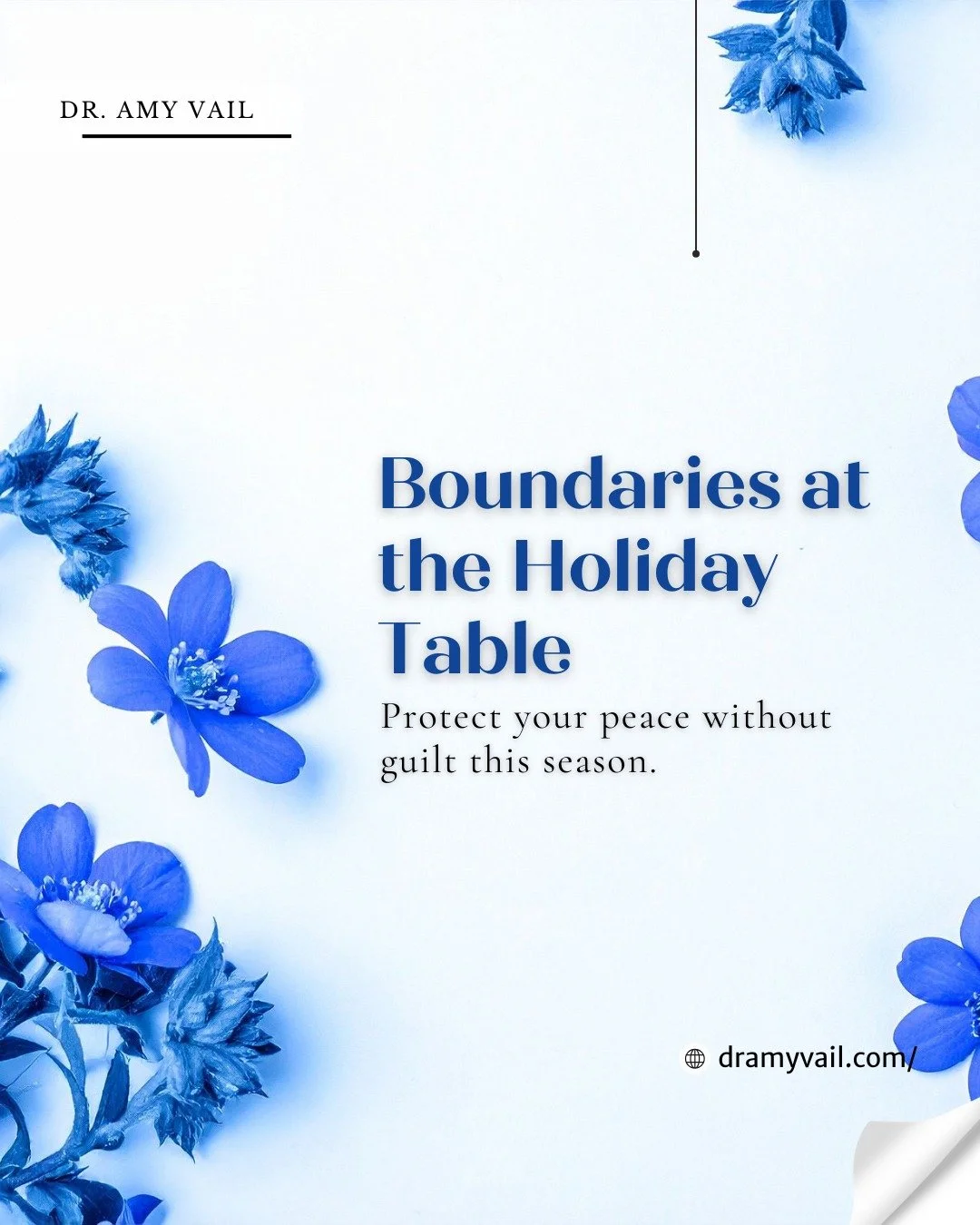 It&rsquo;s okay to pause, step back, and create your own traditions this holiday season. 🍂

Boundaries are designed to help you take care of yourself and your relationships! 💙

Remember: Your needs matter, and you are allowed to prioritize your pea