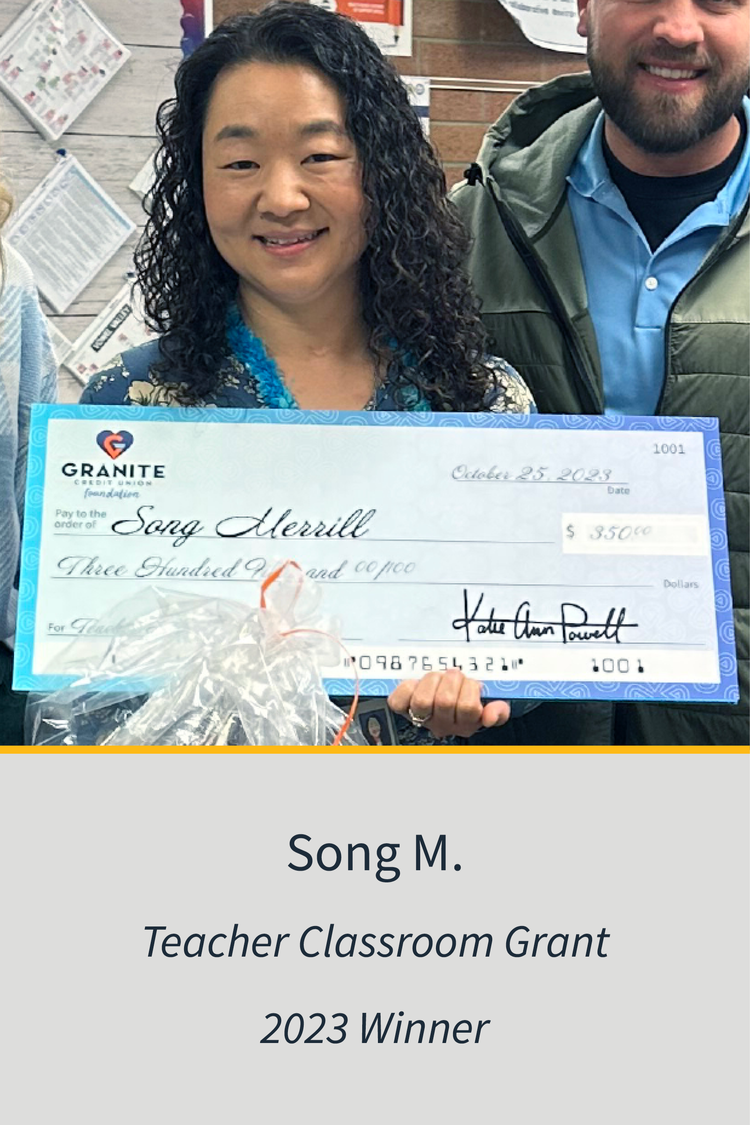 Song M. Teacher Classroom Grant 2023 Winner