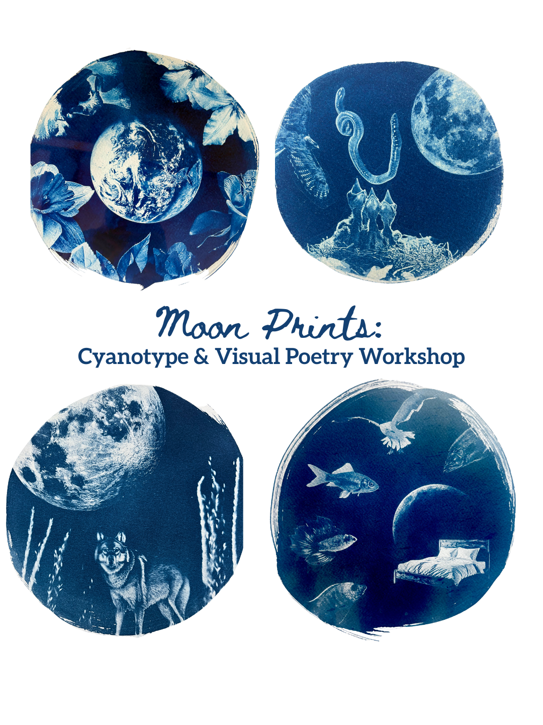 Moon Prints: Cyanotype And Visual Poetry Workshops