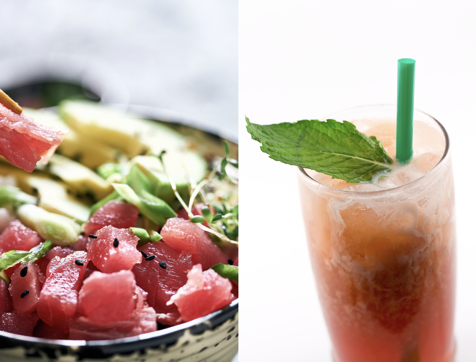 Tuna Poke &amp; Thai Iced Tea