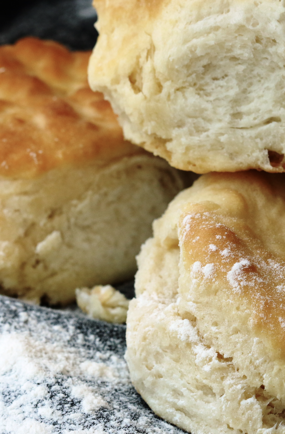 Biscuits with hot honey &amp; pickled vegetables