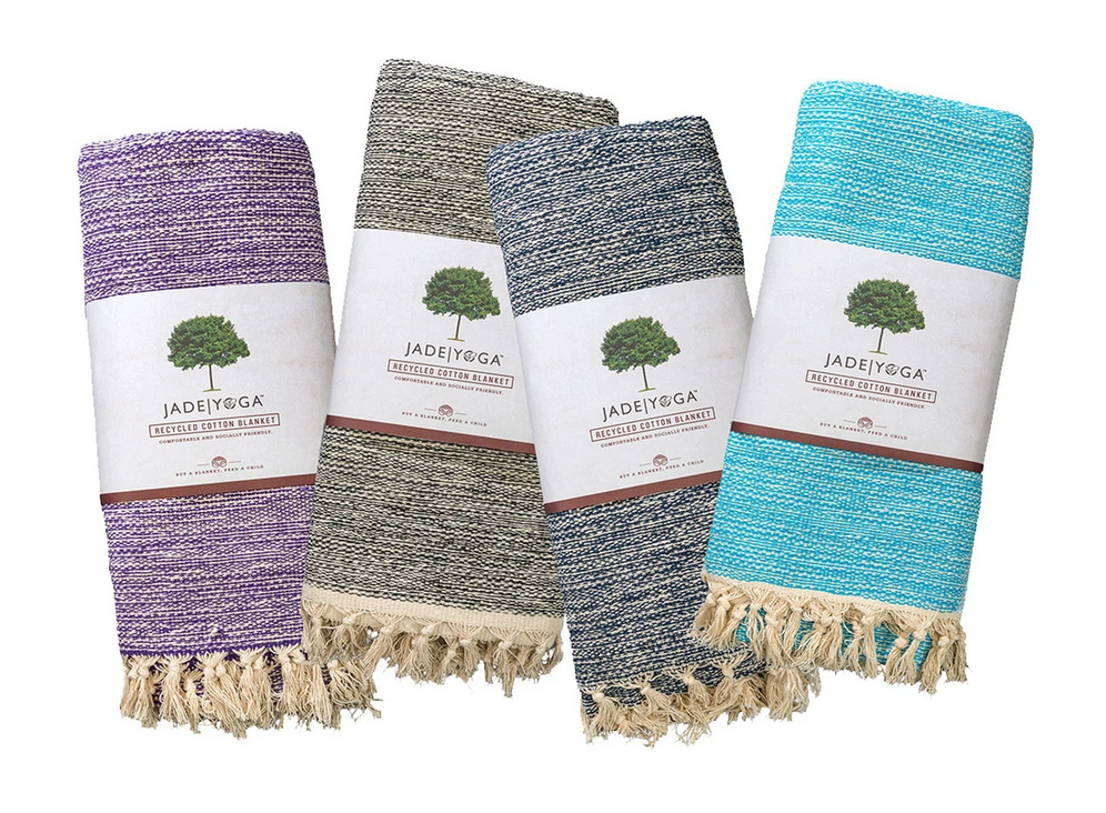 Jade recycled cotton blanket — All Heart Yoga