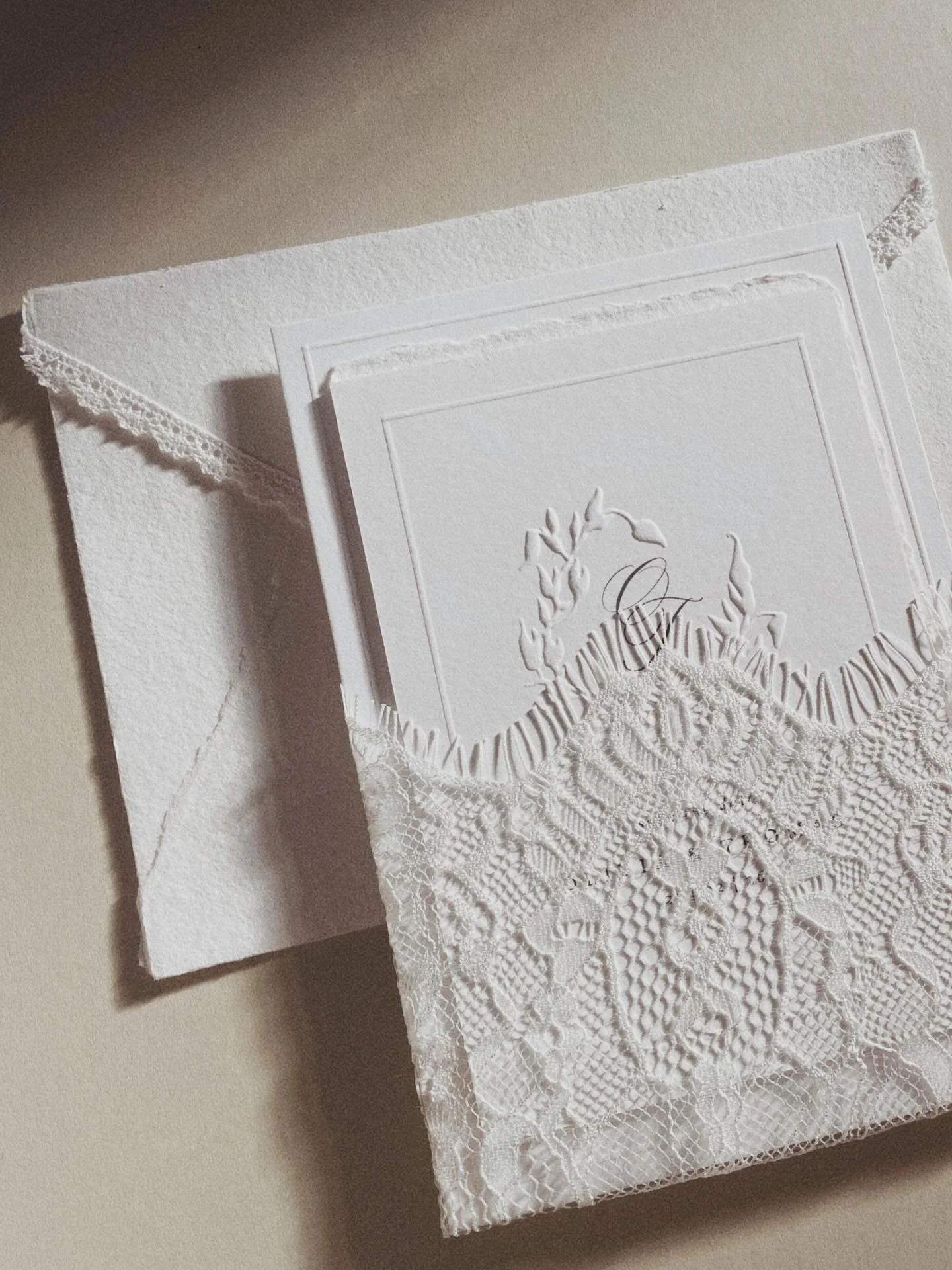 Beautiful invitations aren&rsquo;t just read&hellip; they&rsquo;re felt. ✨

Layers that add depth, softness, and intention - turning each invitation into an experience.

#laceweddinginvitations #luxuryinvitation #weddingdetails #bridetobe #weddingins