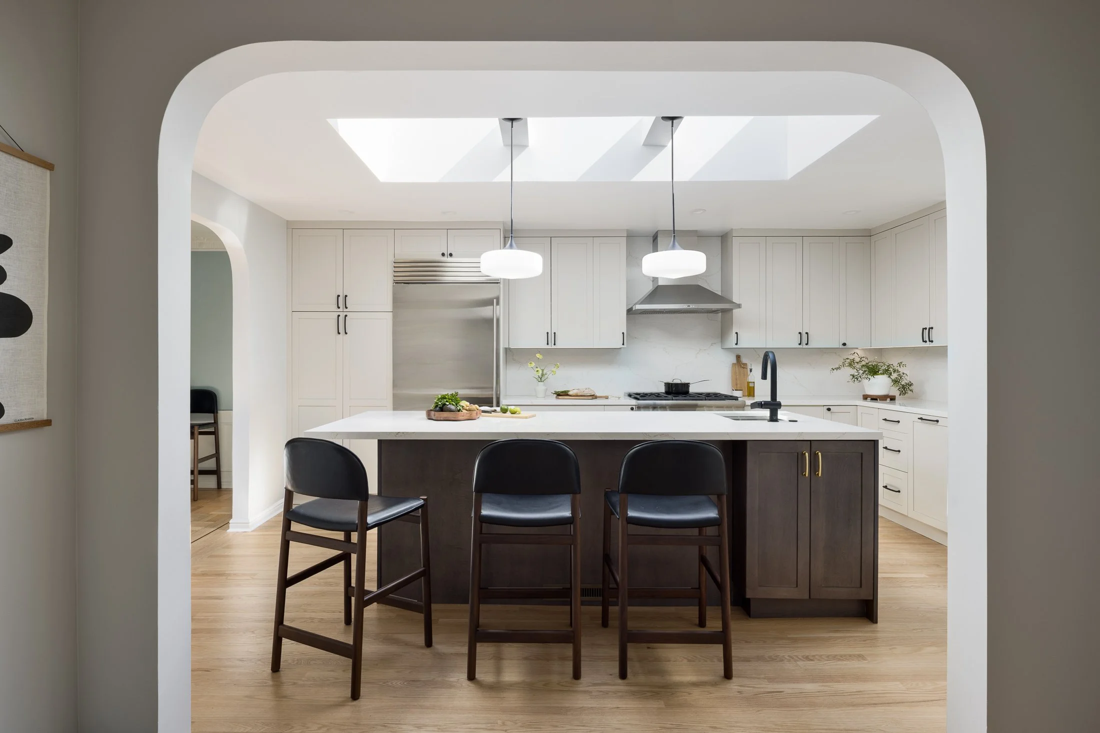  Transitional Kitchen #23 | Lone Mountain — where warm wood and crisp daylight draw you in. 
 Houseworks | Tim Coy Photography