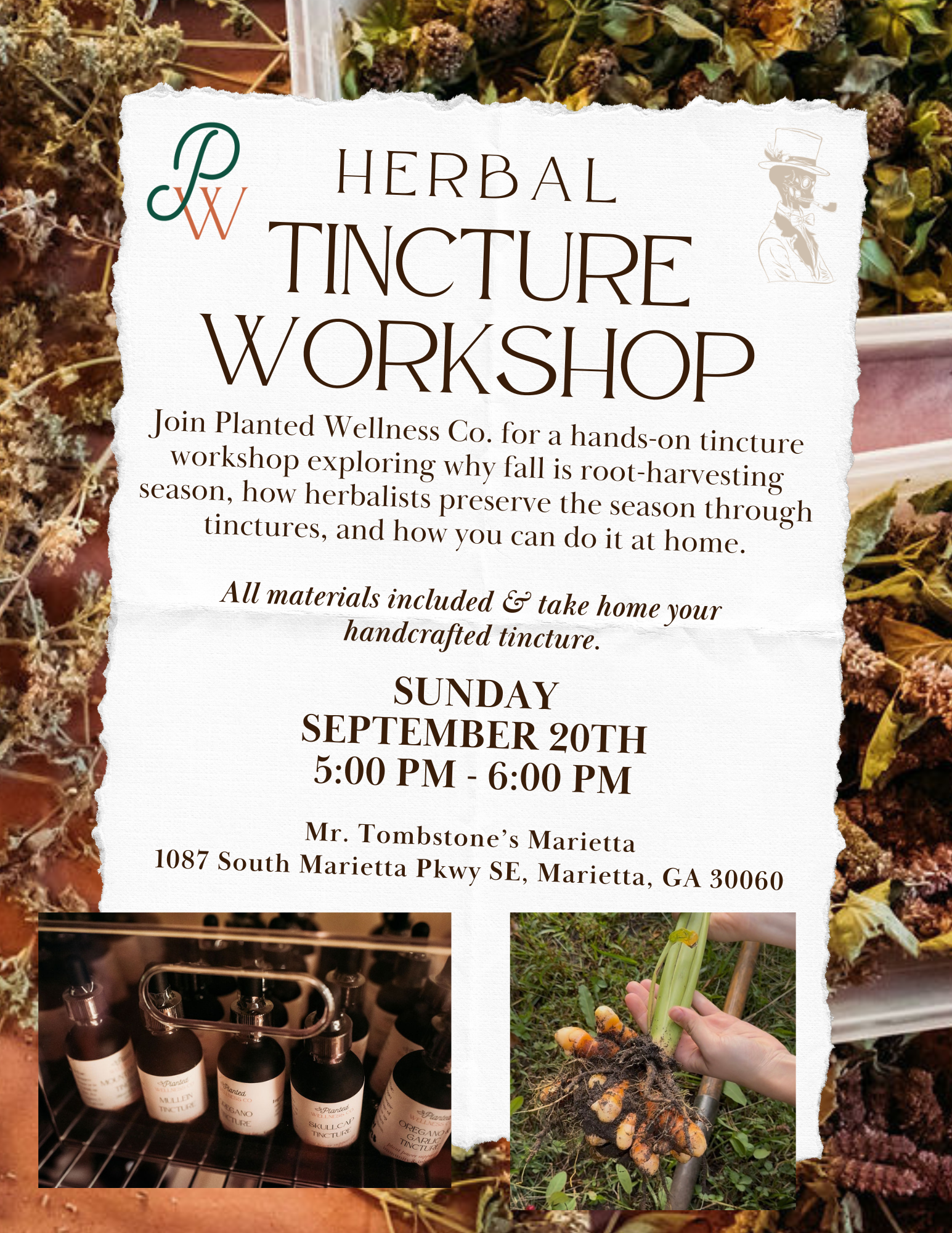 Folk Tincture Making Workshop - Sunday 9/20