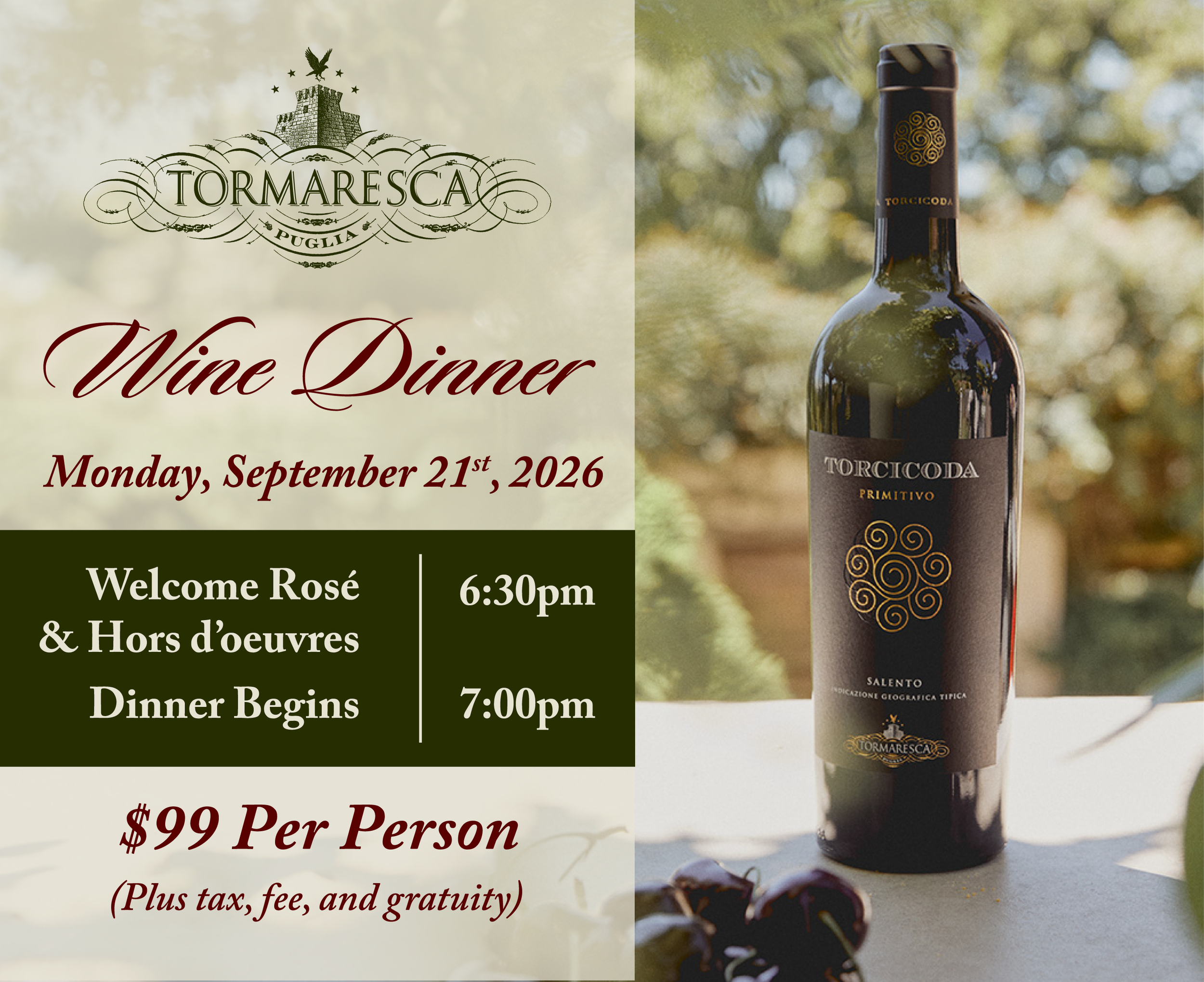 Tormaresca Wine Dinner