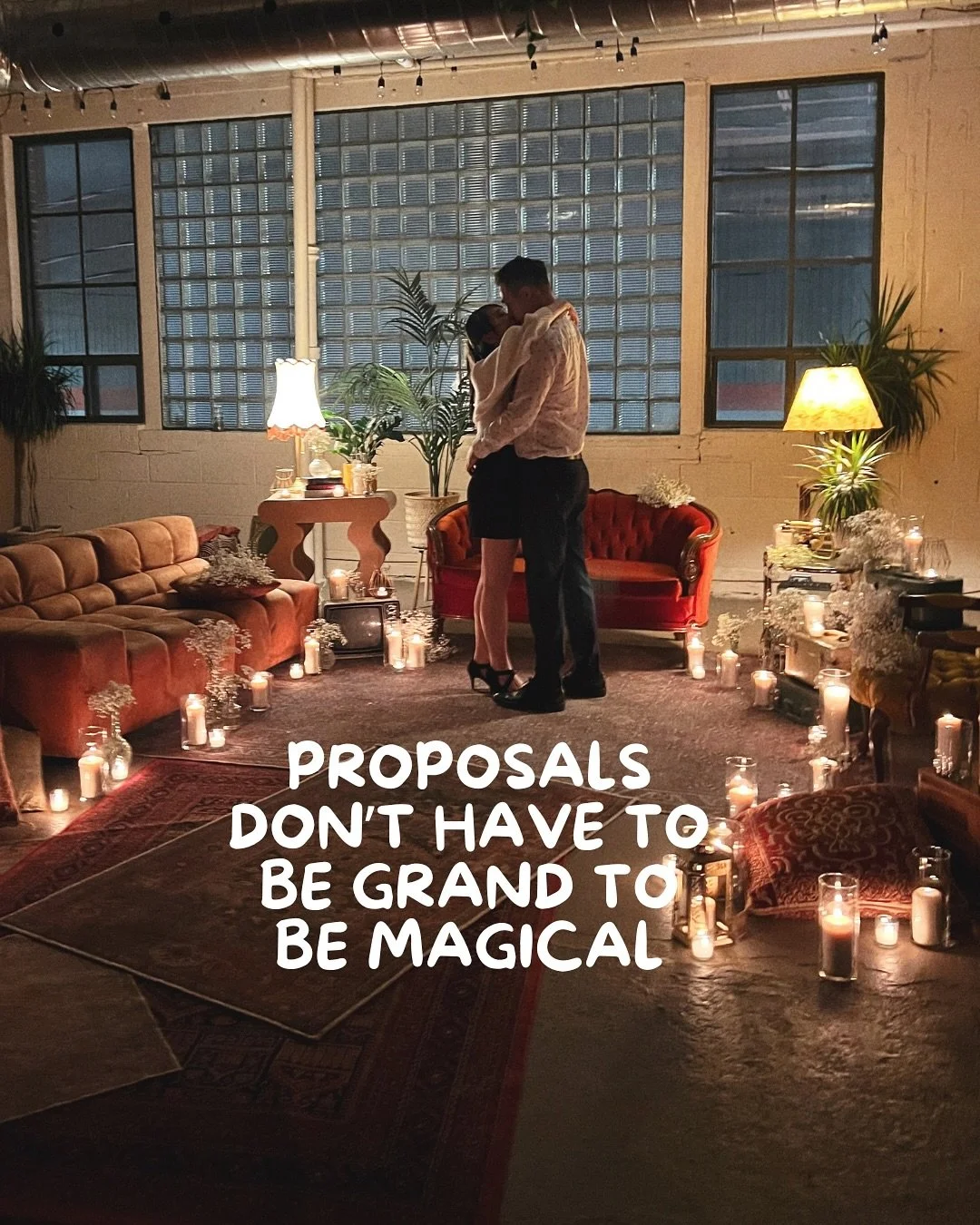 Do you prefer an intimate or grand proposal?? We personally think cozy &gt; grand 😇
⠀⠀⠀⠀⠀⠀⠀⠀⠀⠀⠀⠀⠀⠀⠀⠀⠀⠀⠀⠀
Picture a cozy corner, flickering candles, your song playing, and a space that feels completely like you.&nbsp;
⠀⠀⠀⠀⠀⠀⠀⠀⠀⠀⠀⠀⠀⠀⠀⠀⠀⠀⠀⠀
At our stud