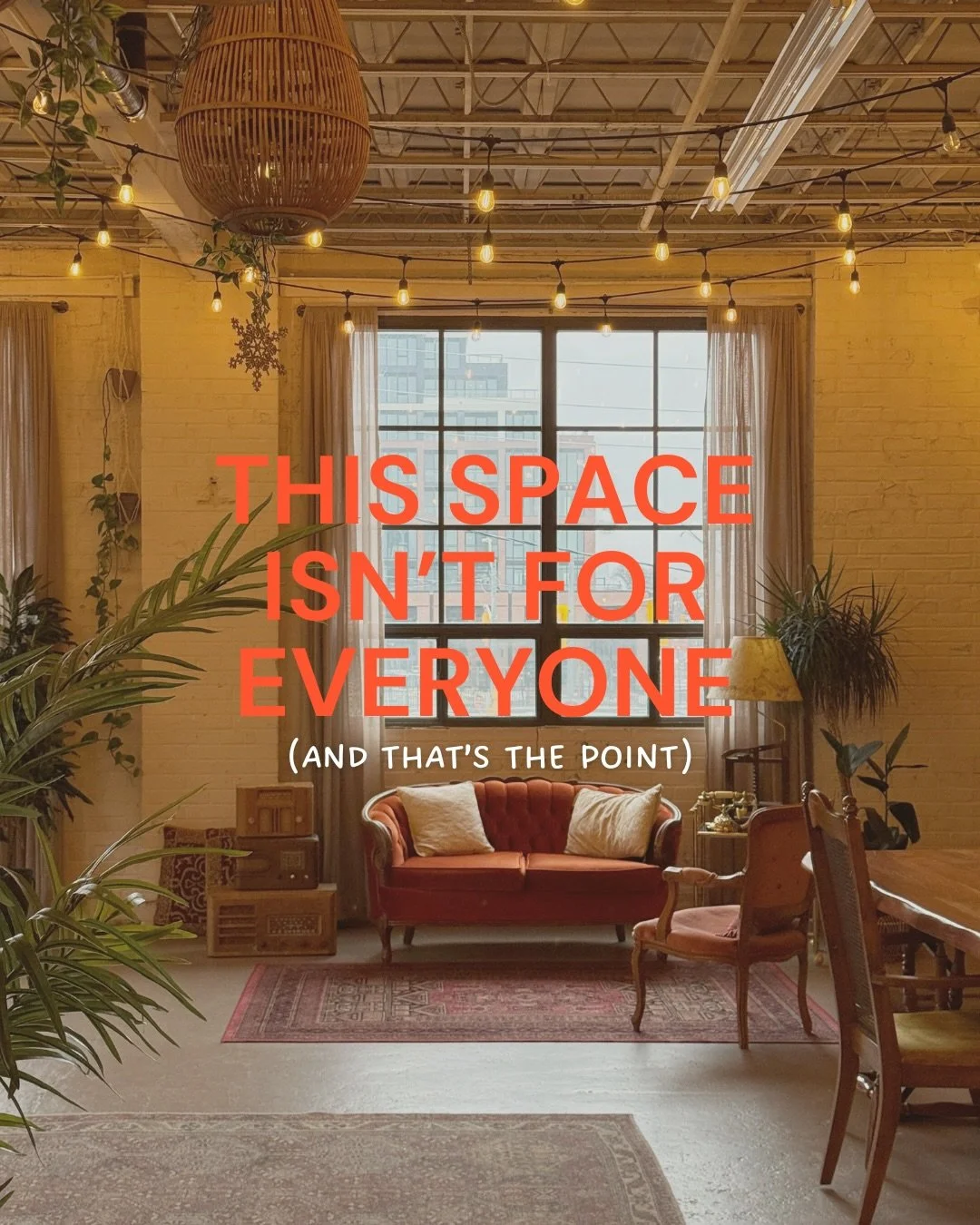 Our studio isn&rsquo;t for everyone,&nbsp;and that&rsquo;s intentional!
⠀⠀⠀⠀⠀⠀⠀⠀⠀⠀⠀⠀⠀⠀⠀⠀⠀⠀⠀⠀
Junto was created for people who never quite fit in the usual places. If traditional venues feel cold, restrictive, or performative, then this is your altern